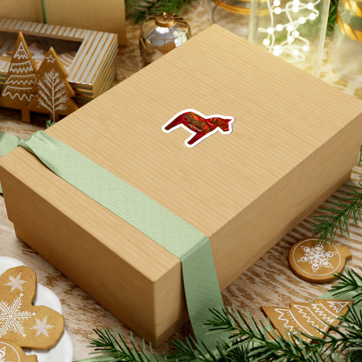 Midnight Birch Studio — "Lagom" Swedish Dala Horse Sticker
