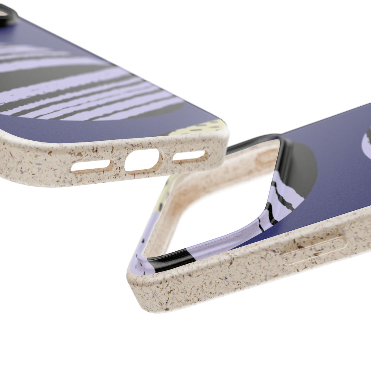 Biodegradable Phone Case — Abstract Striped Circles Eco Cover