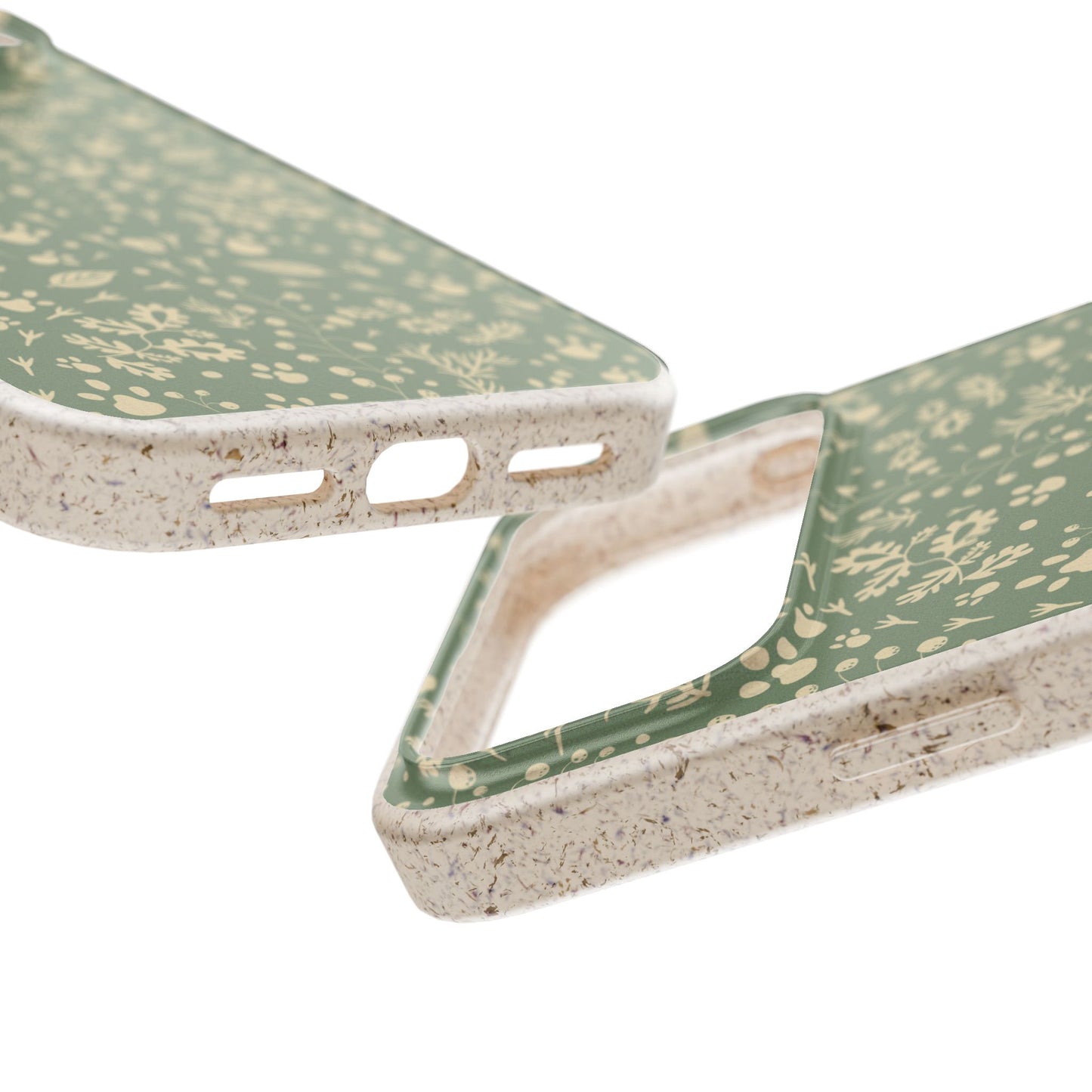 Biodegradable Floral Phone Case — Eco-Friendly Pleasant Green Wildflower Protection