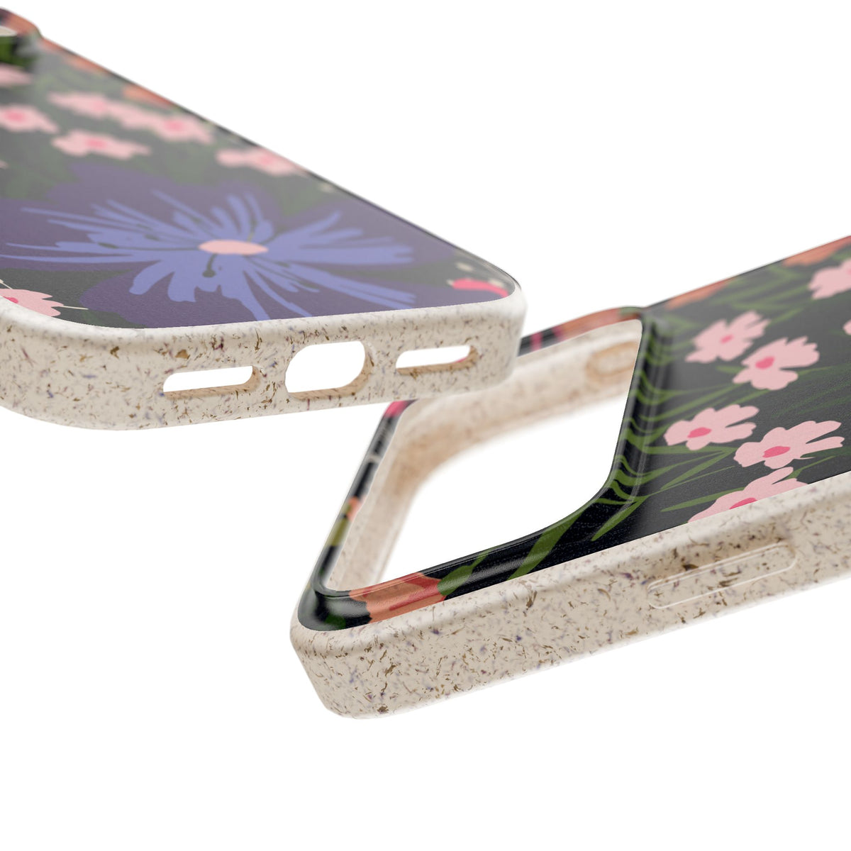 Floral Biodegradable Phone Case — Purple Wildflower Eco Phone Cover