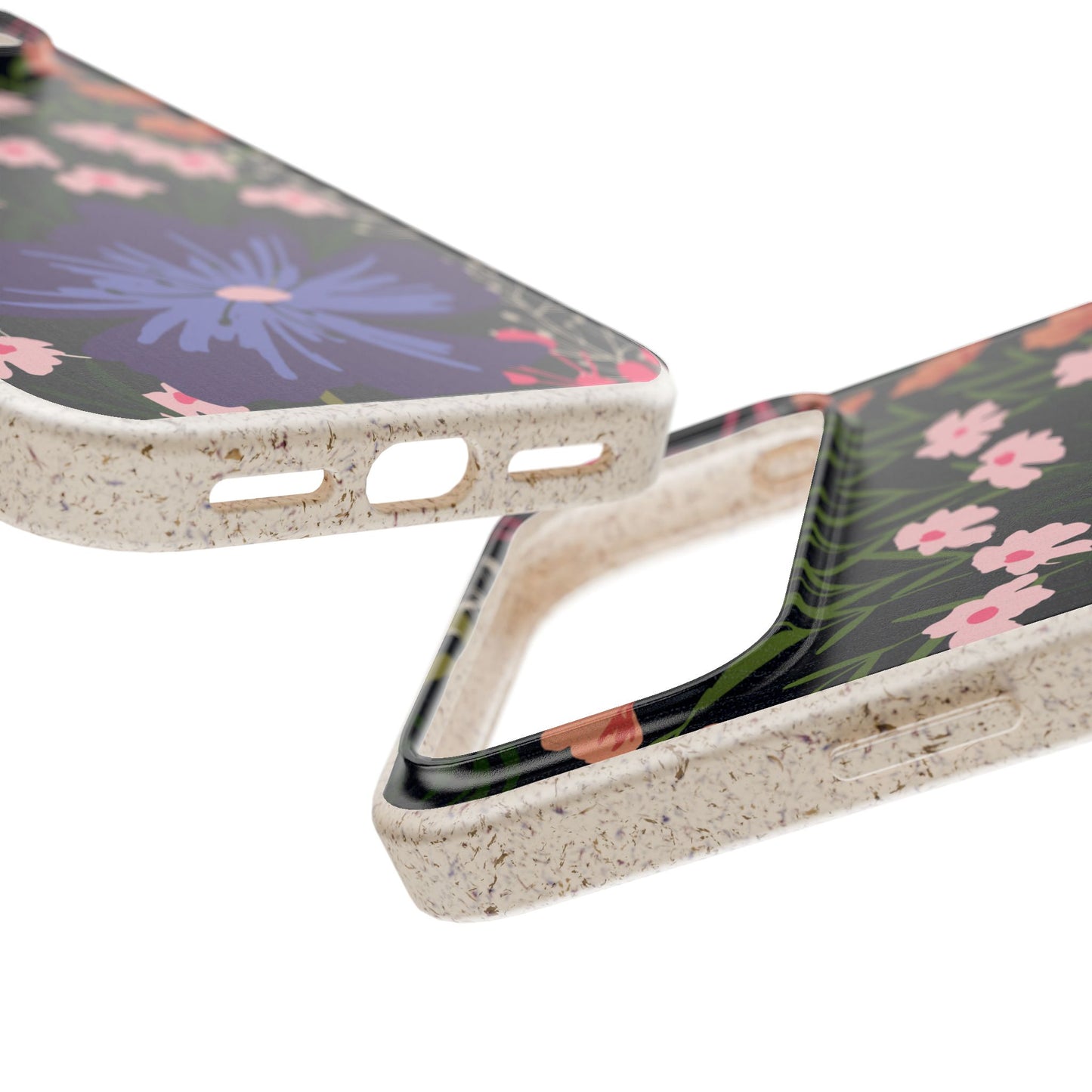 Floral Biodegradable Phone Case — Purple Wildflower Eco Phone Cover