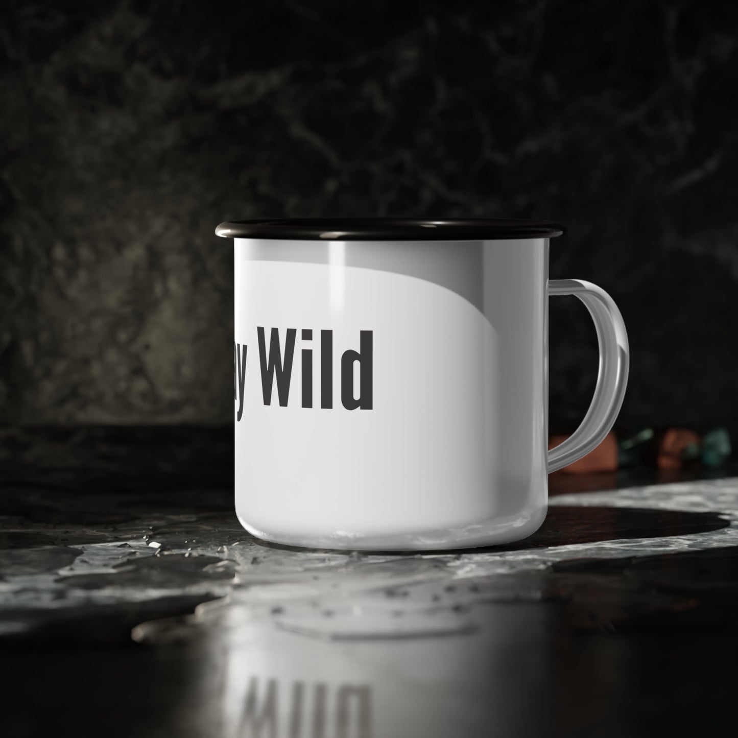 Stay Wild Enamel Camp Cup — Rustic Outdoor Coffee Mug for Camping & Adventure