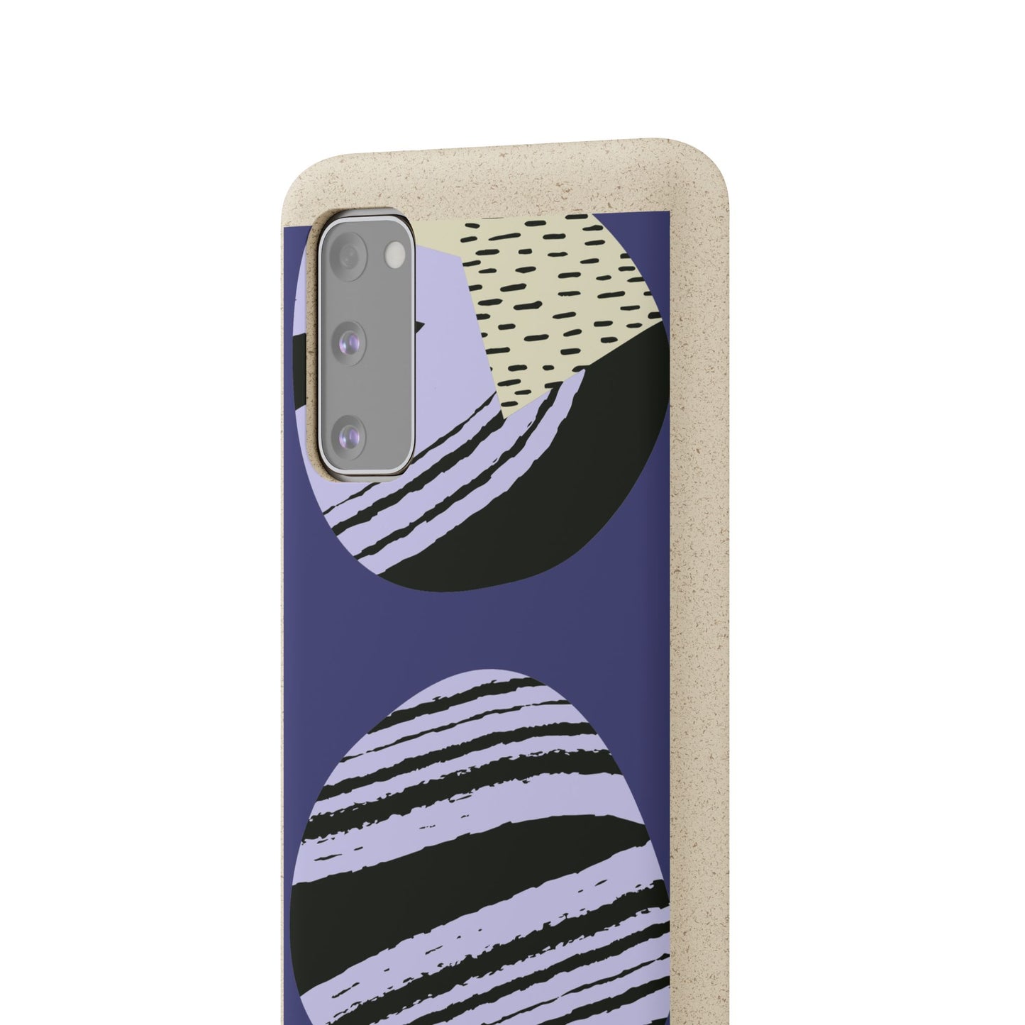 Biodegradable Phone Case — Abstract Striped Circles Eco Cover