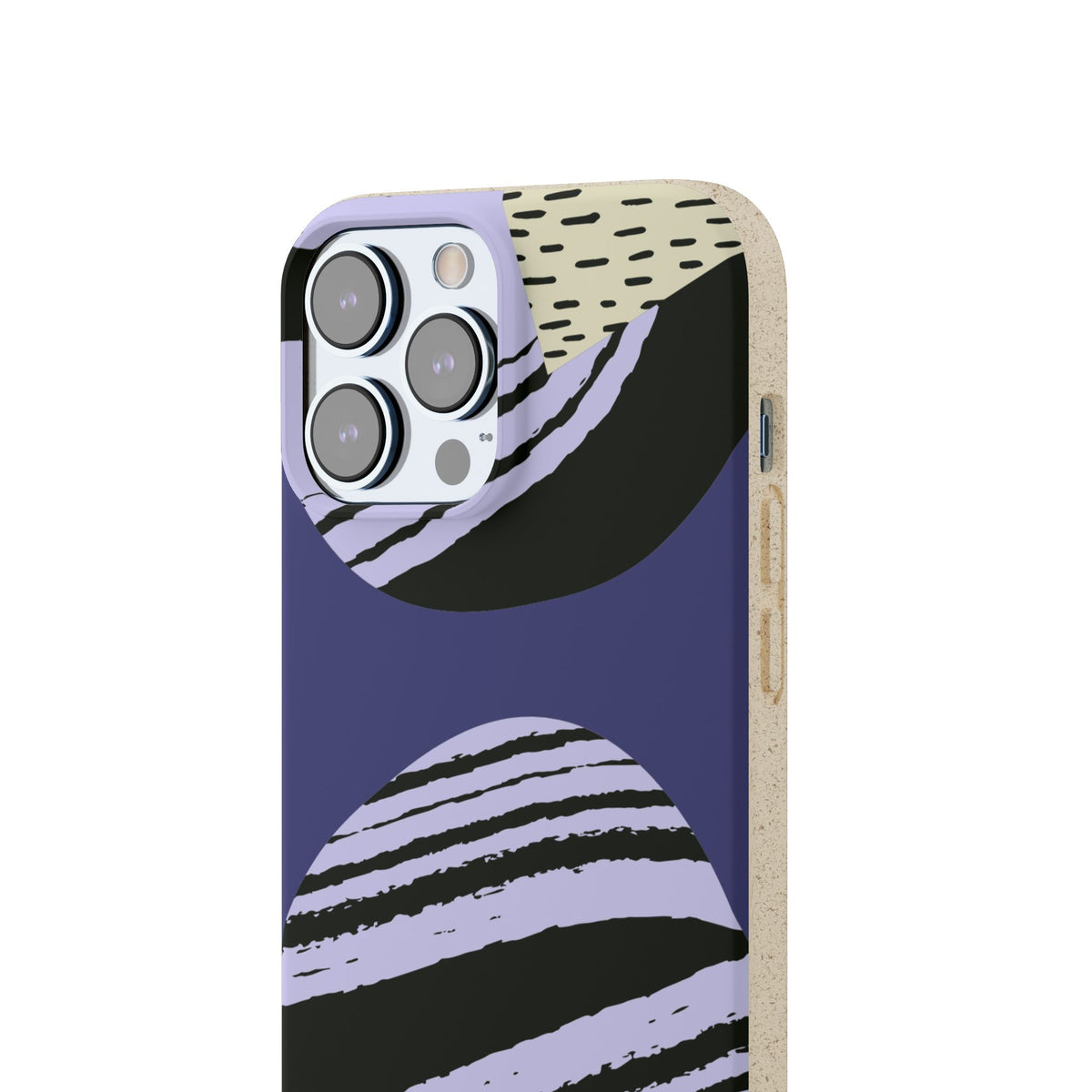 Biodegradable Phone Case — Abstract Striped Circles Eco Cover