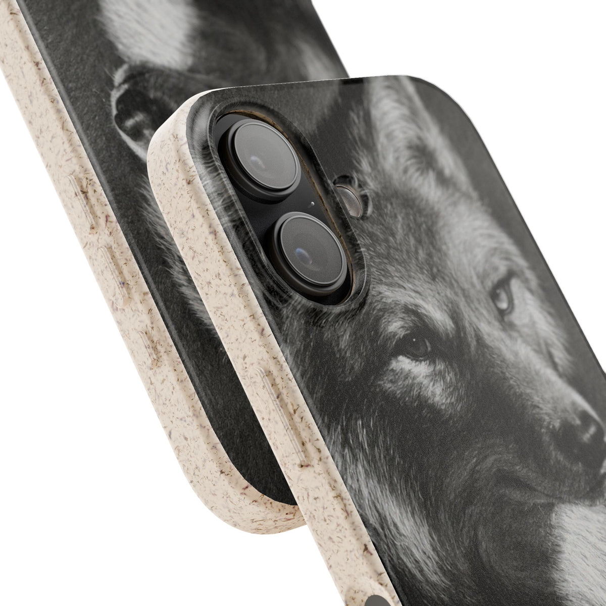 Wolf Portrait Biodegradable Phone Case — Eco-Friendly iPhone Cover