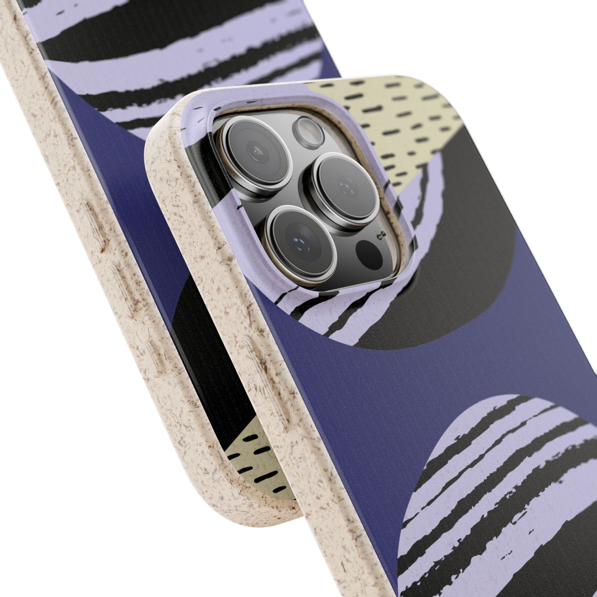 Biodegradable Phone Case — Abstract Striped Circles Eco Cover
