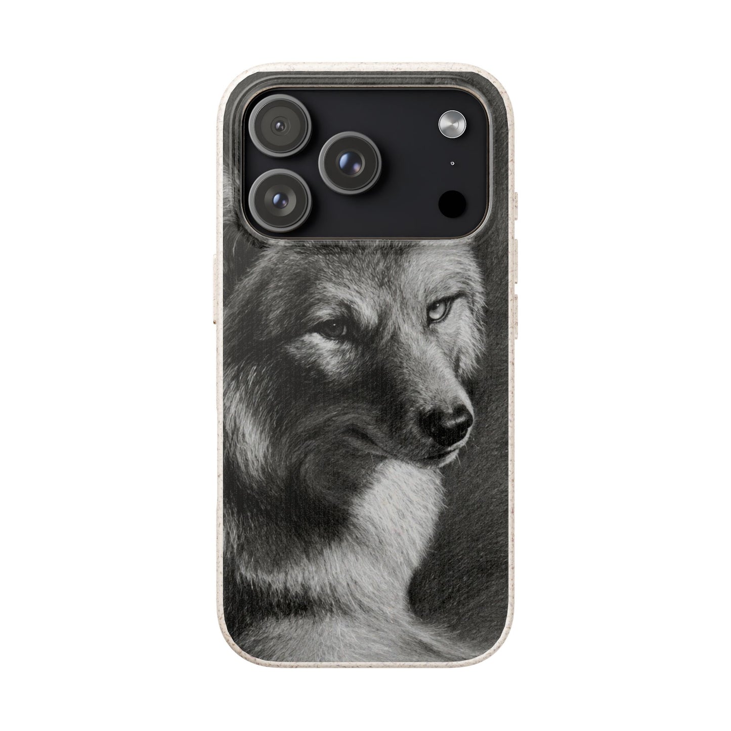 Wolf Portrait Biodegradable Phone Case — Eco-Friendly iPhone Cover