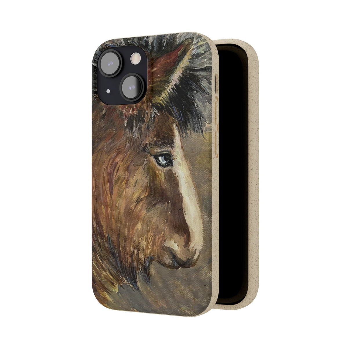 Biodegradable Phone Case — Rustic Horse Portrait by Carrie Barcomb Eco-Friendly iPhone Cover