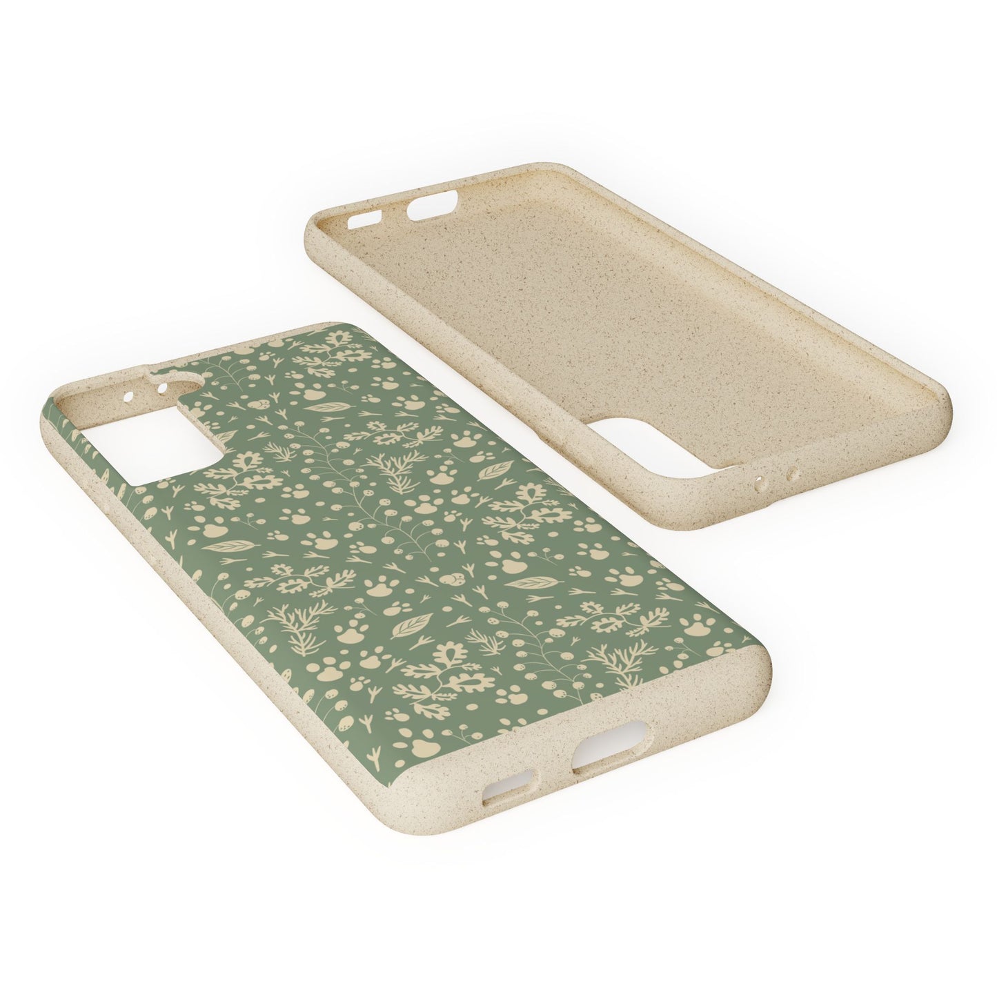 Biodegradable Floral Phone Case — Eco-Friendly Pleasant Green Wildflower Protection