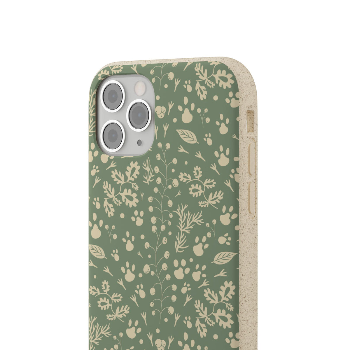 Biodegradable Floral Phone Case — Eco-Friendly Pleasant Green Wildflower Protection