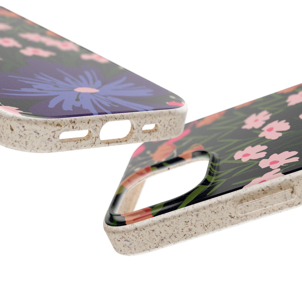 Floral Biodegradable Phone Case — Purple Wildflower Eco Phone Cover