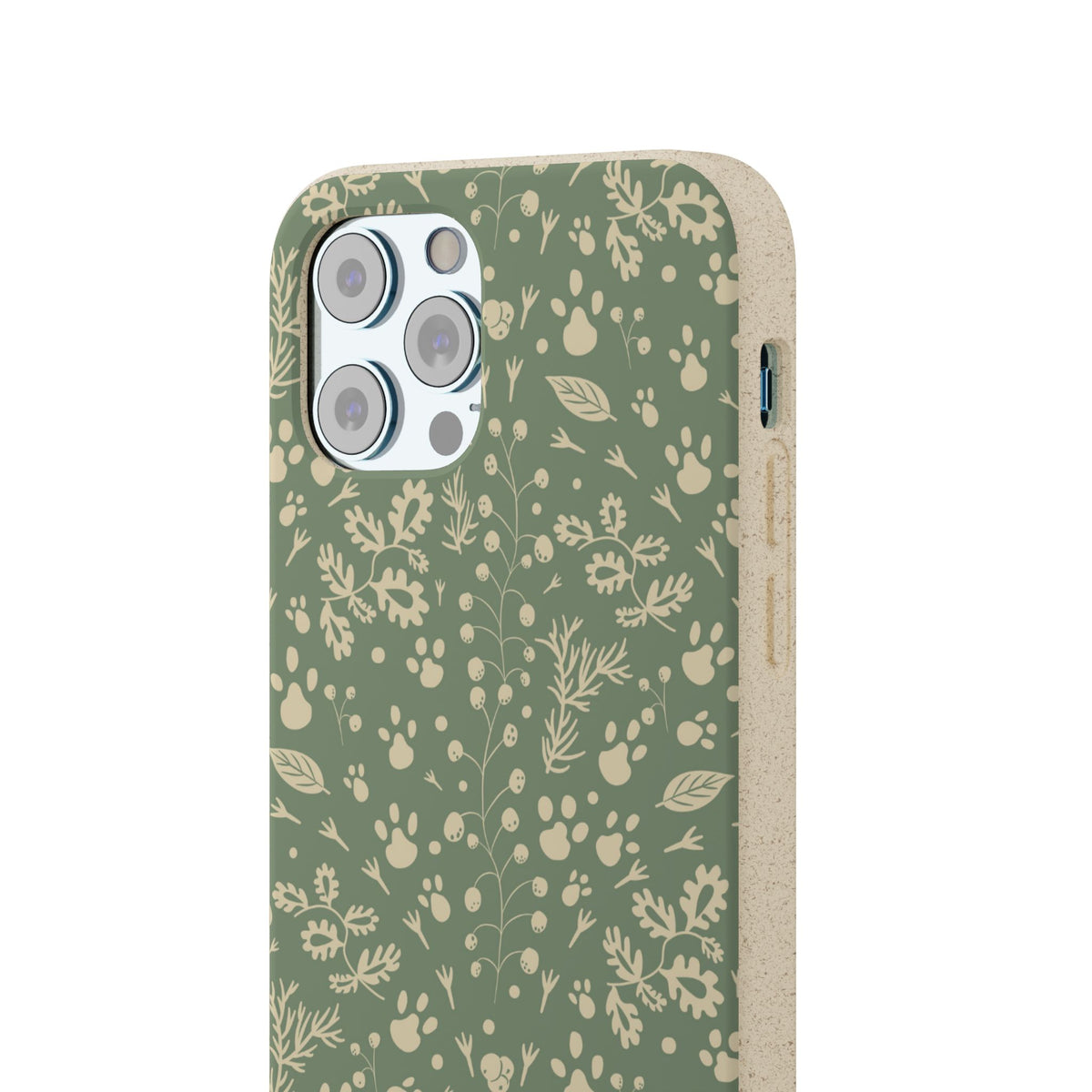 Biodegradable Floral Phone Case — Eco-Friendly Pleasant Green Wildflower Protection