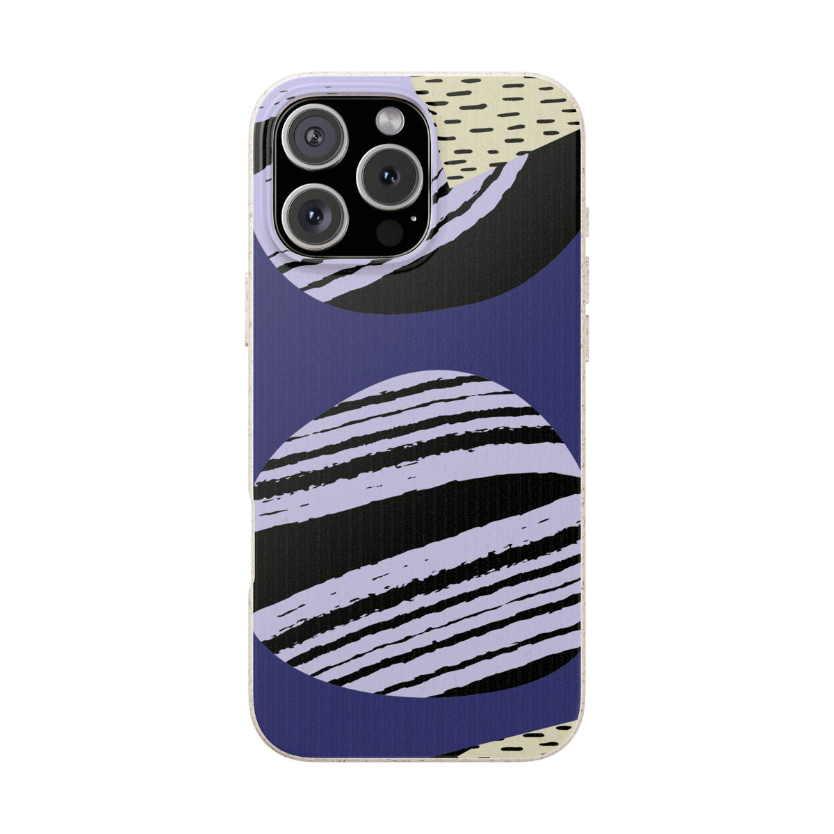 Biodegradable Phone Case — Abstract Striped Circles Eco Cover