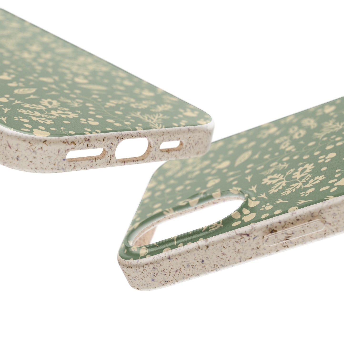 Biodegradable Floral Phone Case — Eco-Friendly Pleasant Green Wildflower Protection