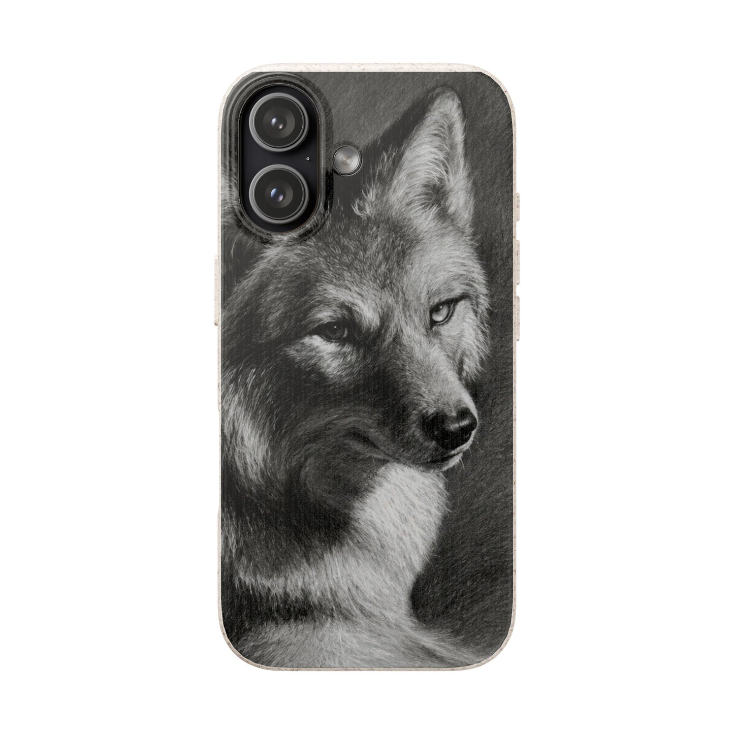 Wolf Portrait Biodegradable Phone Case — Eco-Friendly iPhone Cover
