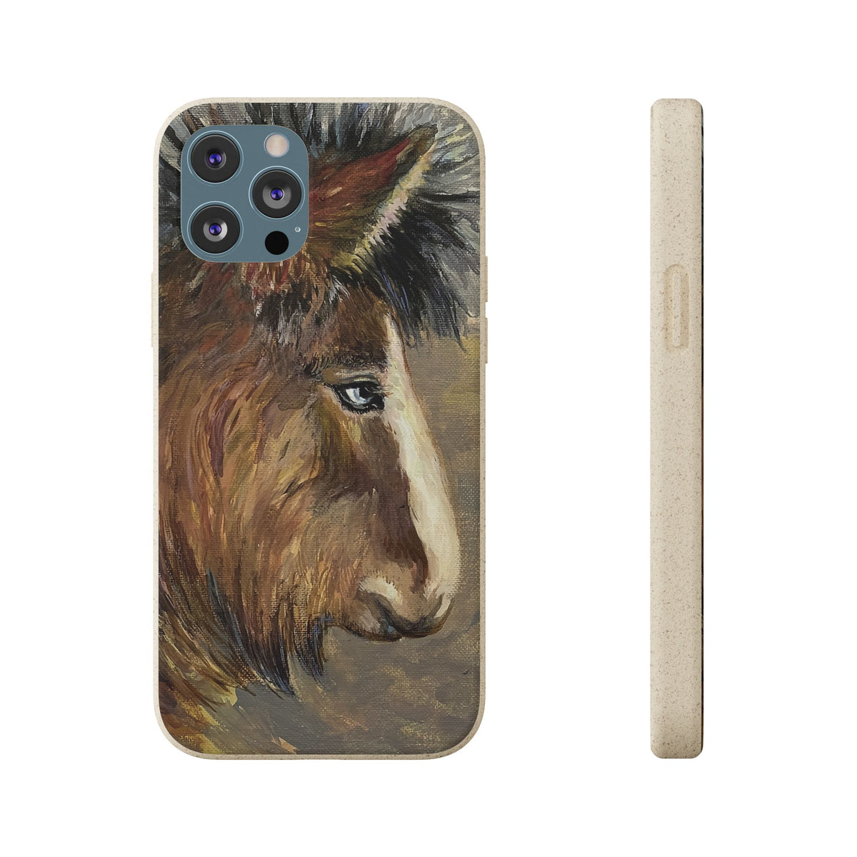 Biodegradable Phone Case — Rustic Horse Portrait by Carrie Barcomb Eco-Friendly iPhone Cover
