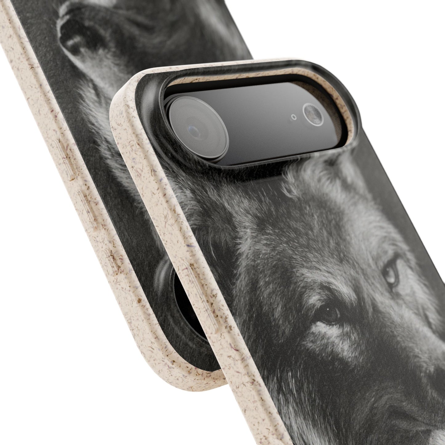 Wolf Portrait Biodegradable Phone Case — Eco-Friendly iPhone Cover