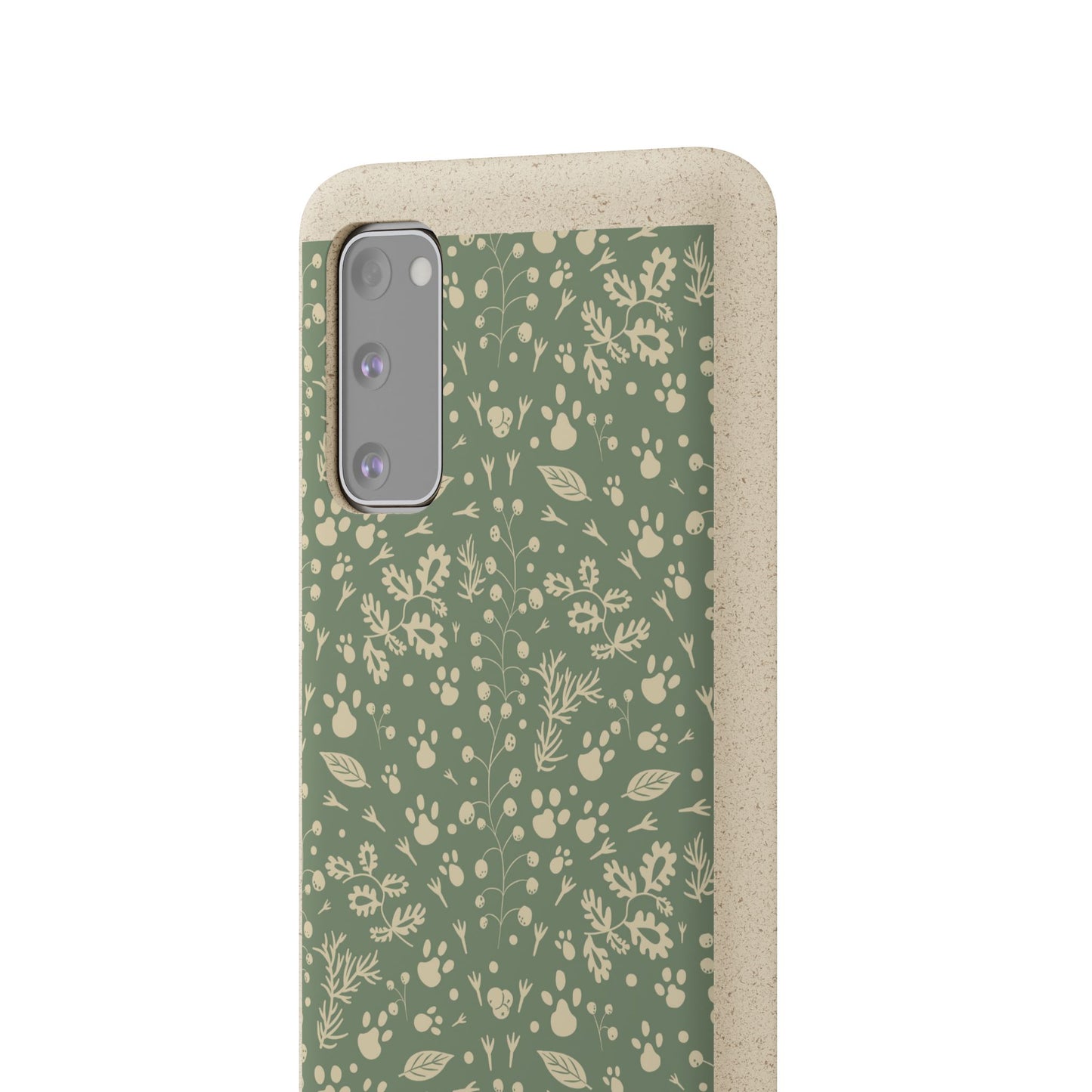 Biodegradable Floral Phone Case — Eco-Friendly Pleasant Green Wildflower Protection
