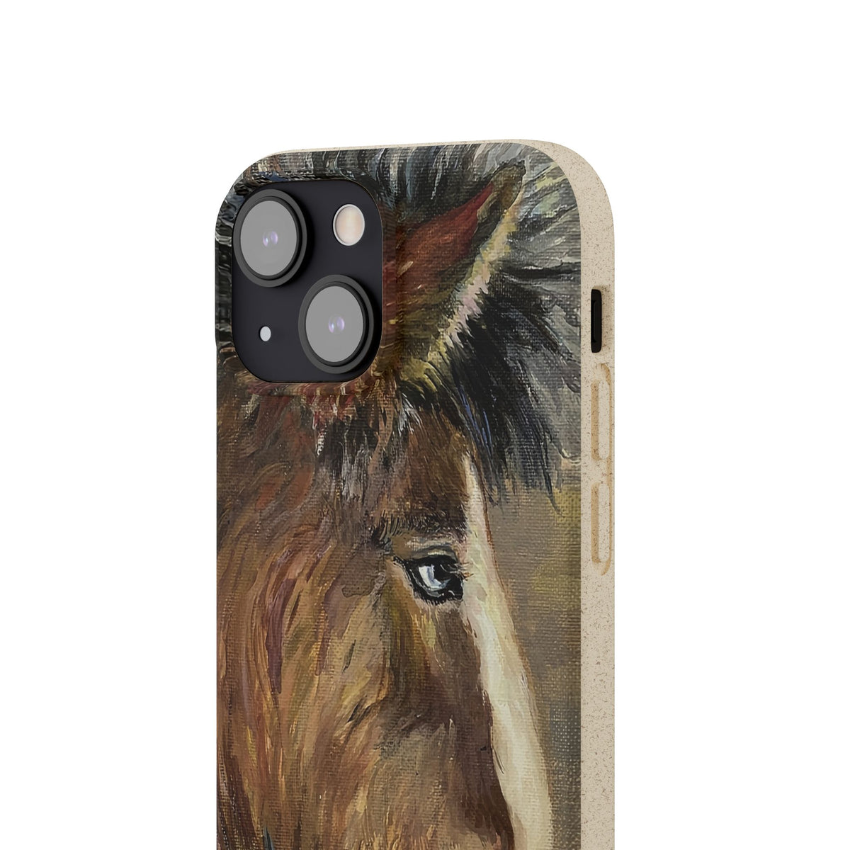 Biodegradable Phone Case — Rustic Horse Portrait by Carrie Barcomb Eco-Friendly iPhone Cover