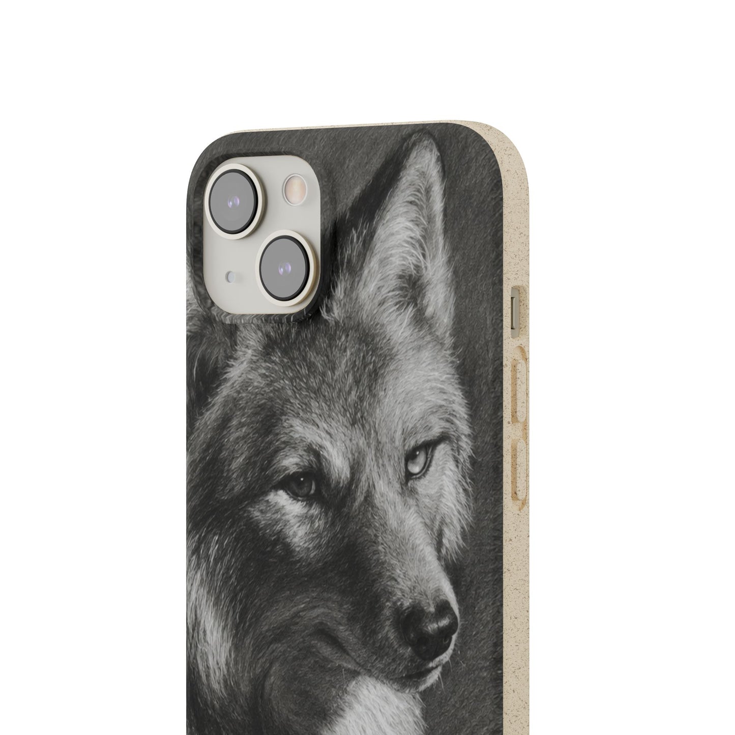 Wolf Portrait Biodegradable Phone Case — Eco-Friendly iPhone Cover