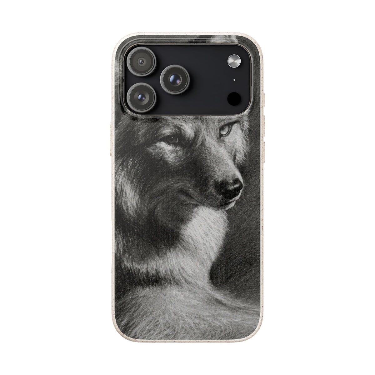 Wolf Portrait Biodegradable Phone Case — Eco-Friendly iPhone Cover