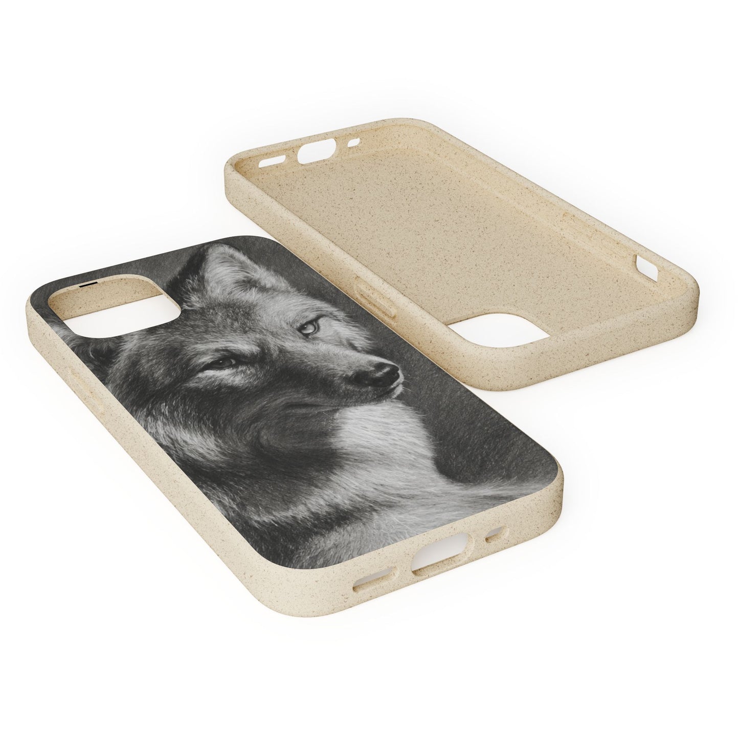 Wolf Portrait Biodegradable Phone Case — Eco-Friendly iPhone Cover