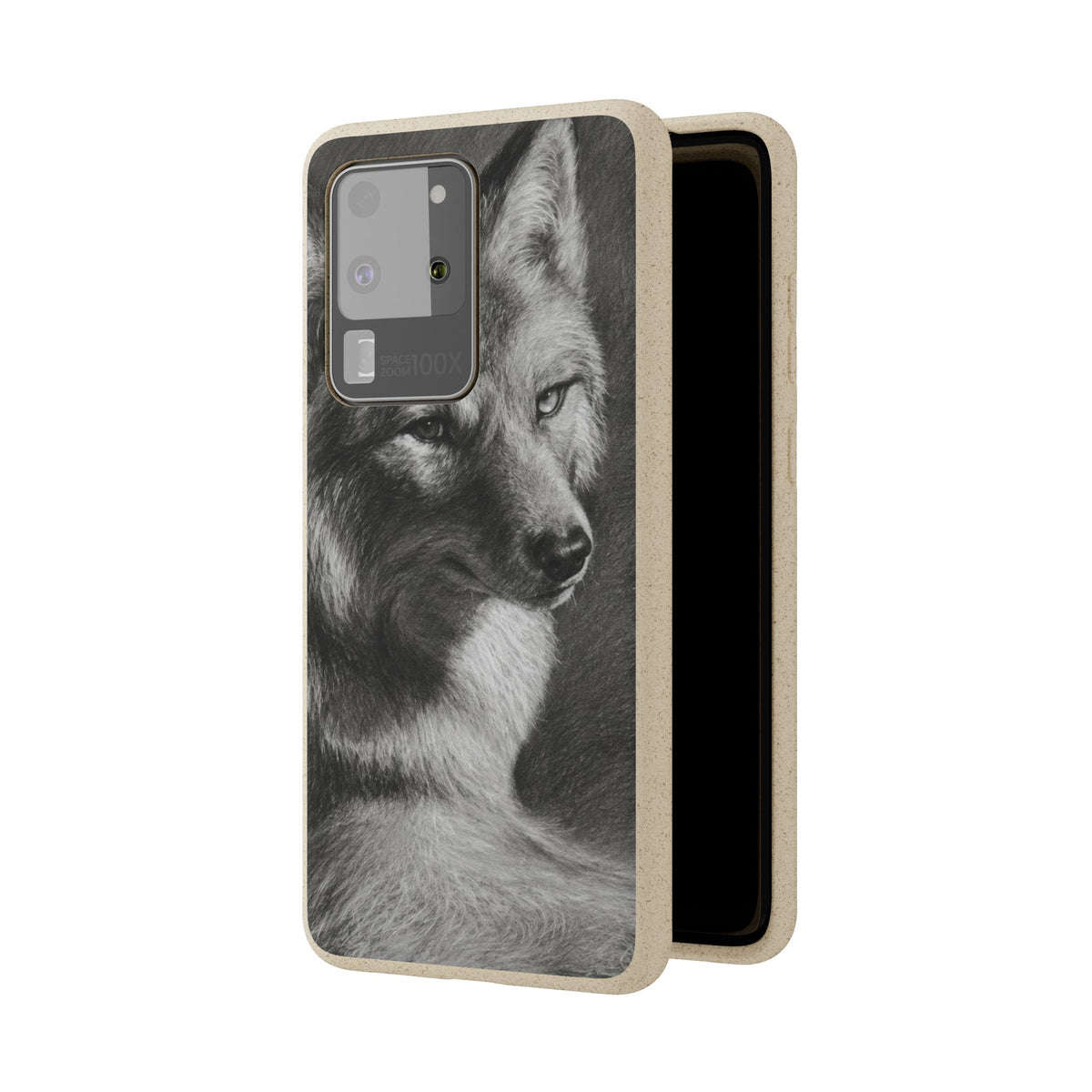 Wolf Portrait Biodegradable Phone Case — Eco-Friendly iPhone Cover