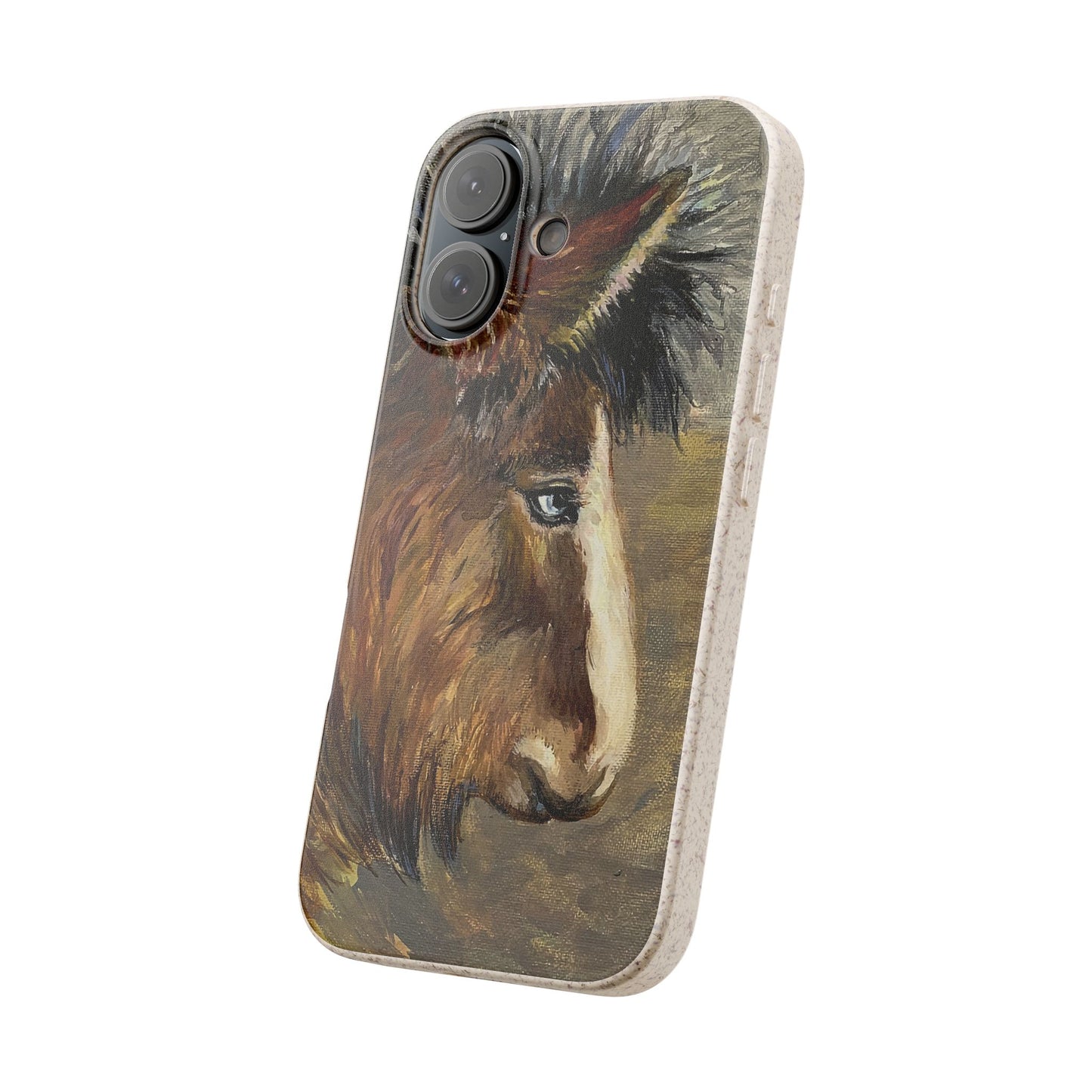 Biodegradable Phone Case — Rustic Icelandic Horse Portrait Eco-Friendly iPhone Cover