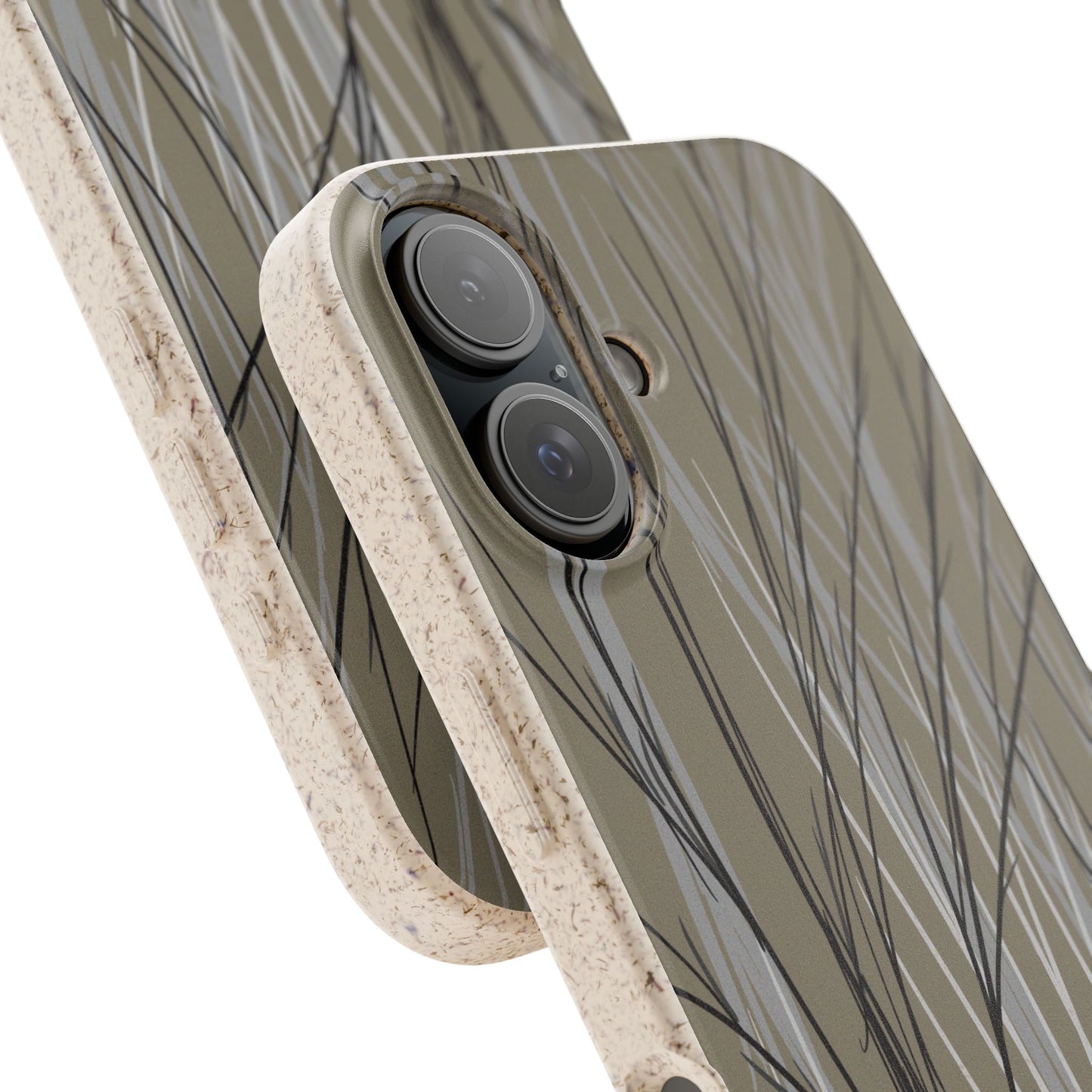 Biodegradable Phone Case — Neutral Botanical Grass Design