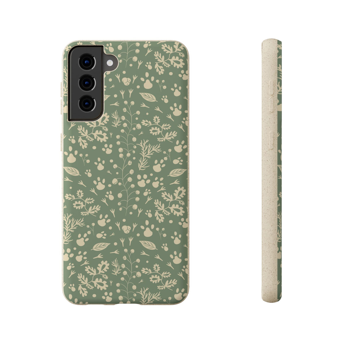 Biodegradable Floral Phone Case — Eco-Friendly Pleasant Green Wildflower Protection