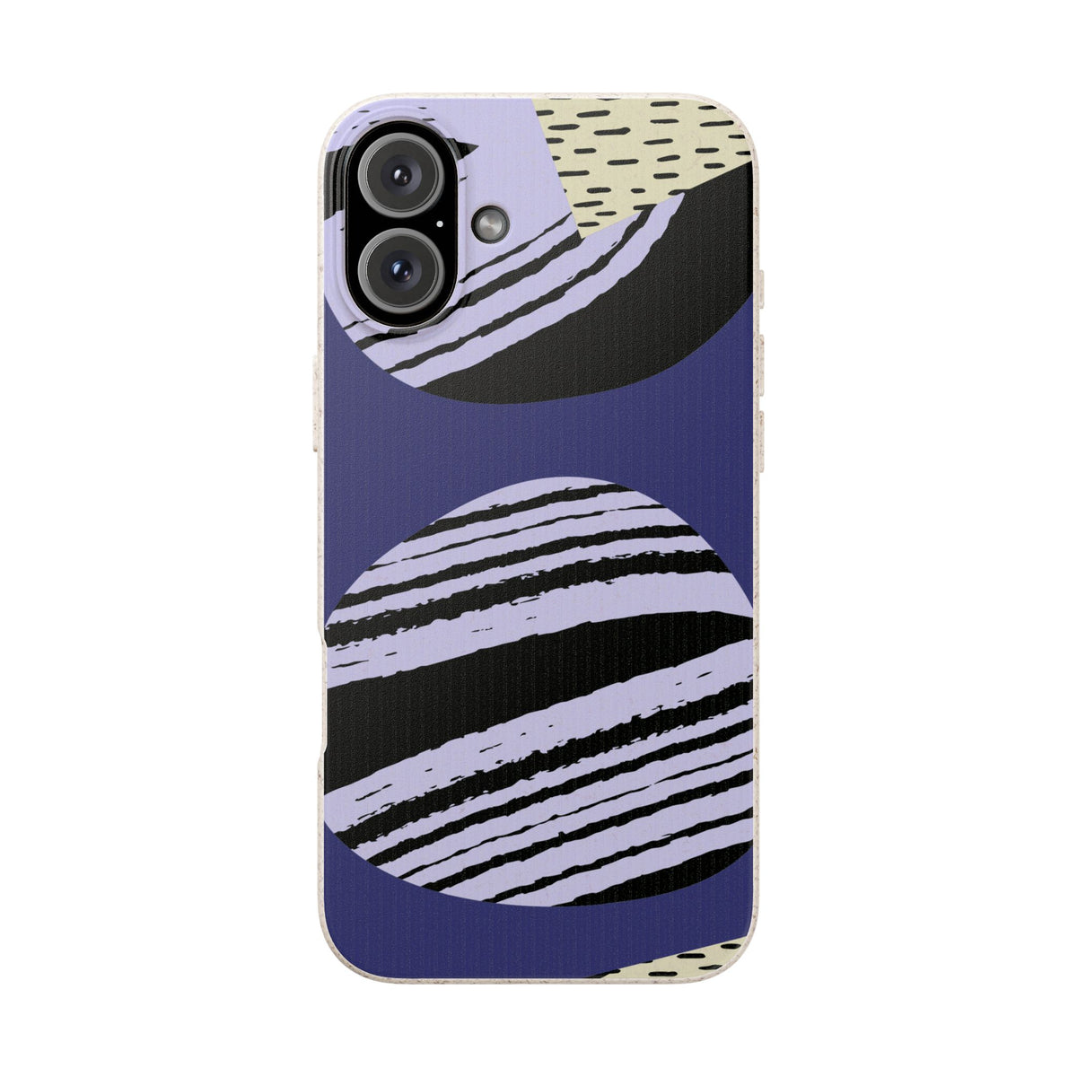 Biodegradable Phone Case — Abstract Striped Circles Eco Cover