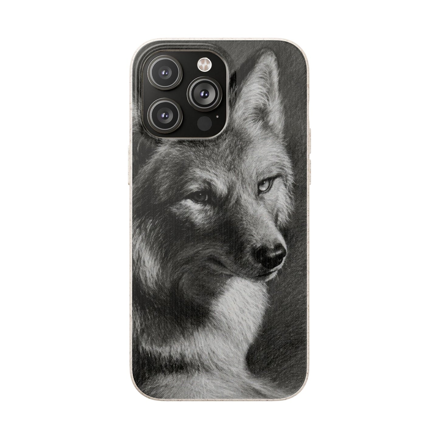 Wolf Portrait Biodegradable Phone Case — Eco-Friendly iPhone Cover