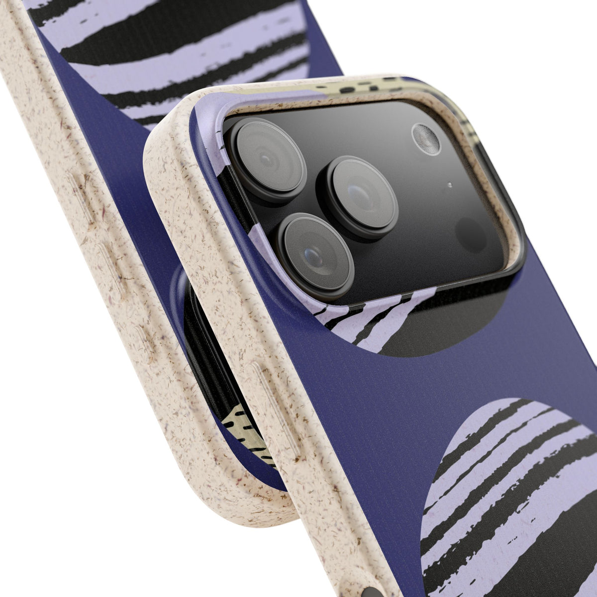 Biodegradable Phone Case — Abstract Striped Circles Eco Cover