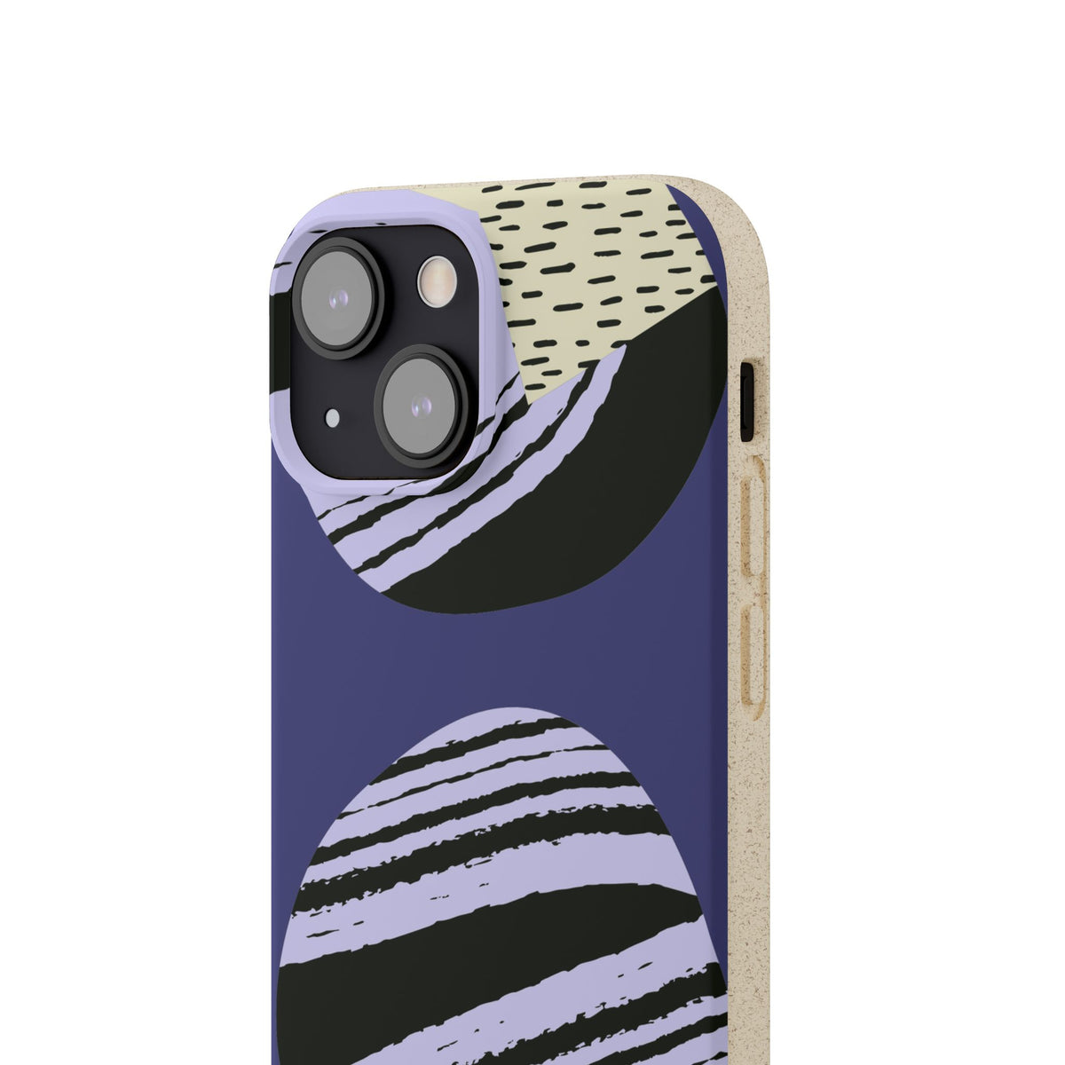 Biodegradable Phone Case — Abstract Striped Circles Eco Cover