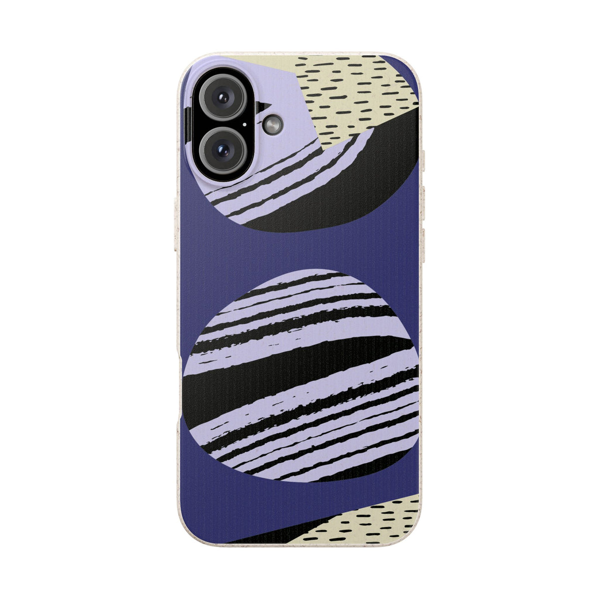 Biodegradable Phone Case — Abstract Striped Circles Eco Cover