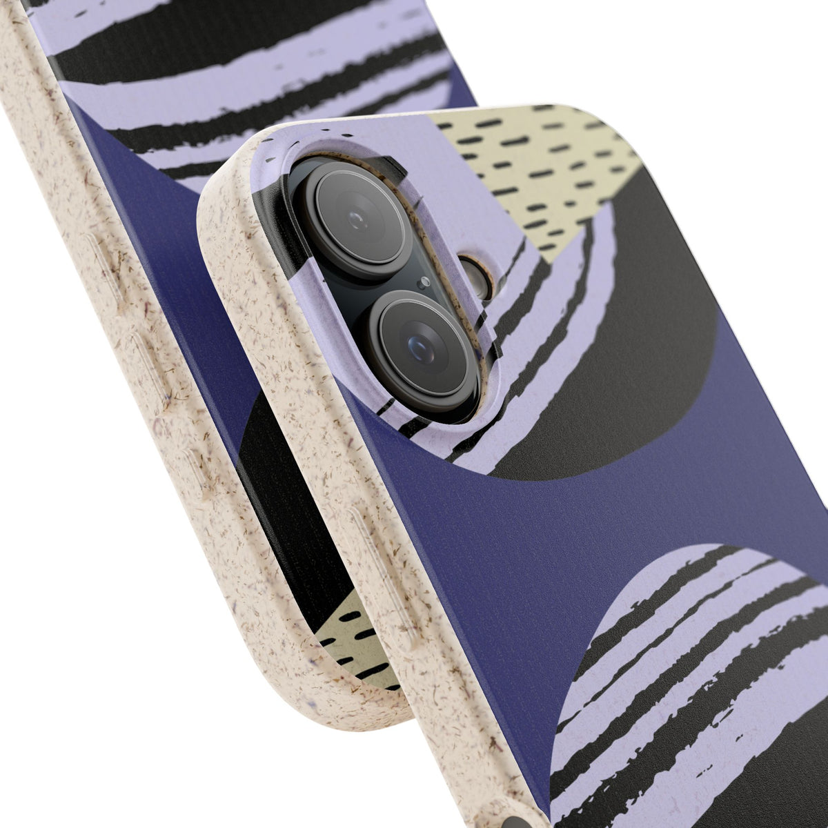 Biodegradable Phone Case — Abstract Striped Circles Eco Cover