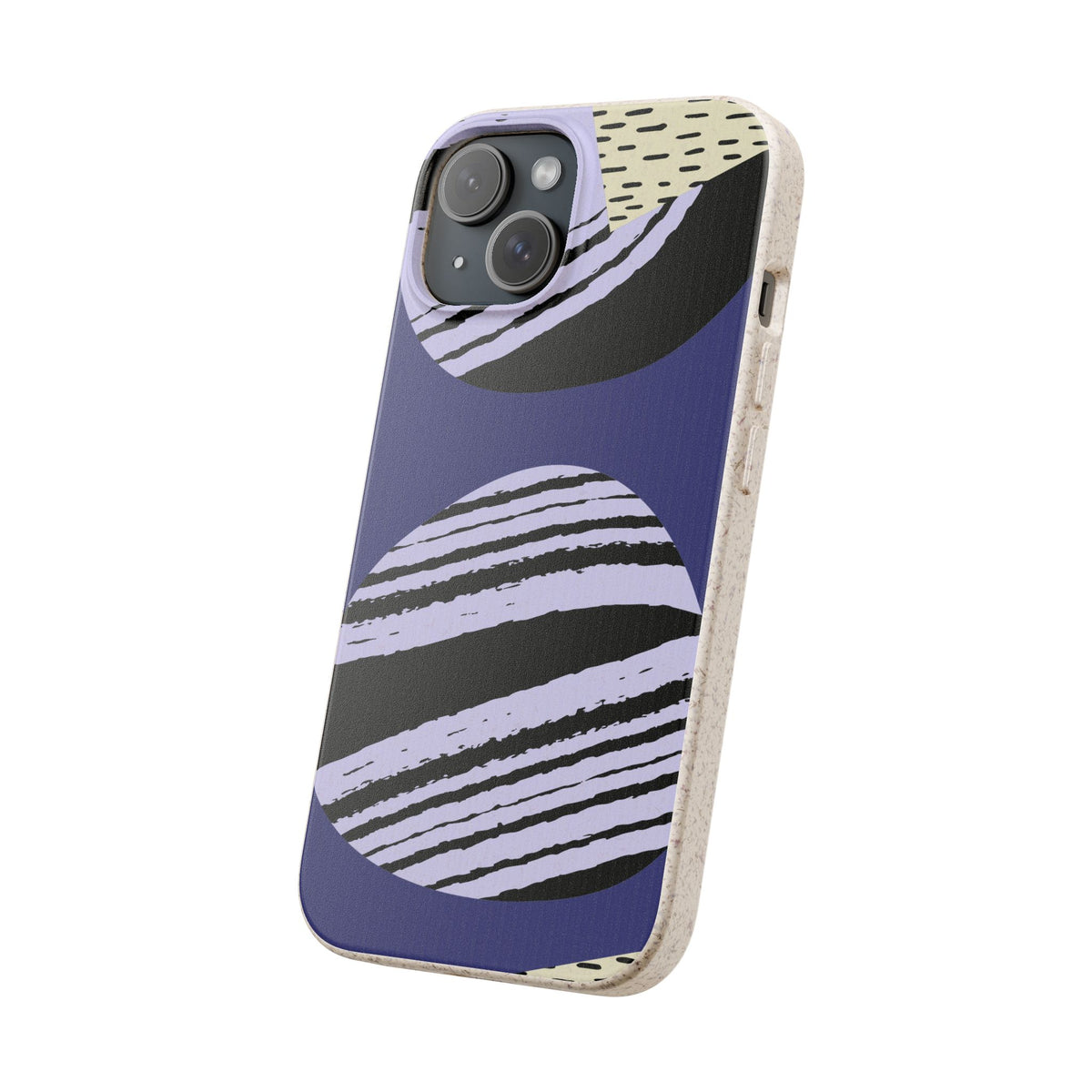 Biodegradable Phone Case — Abstract Striped Circles Eco Cover