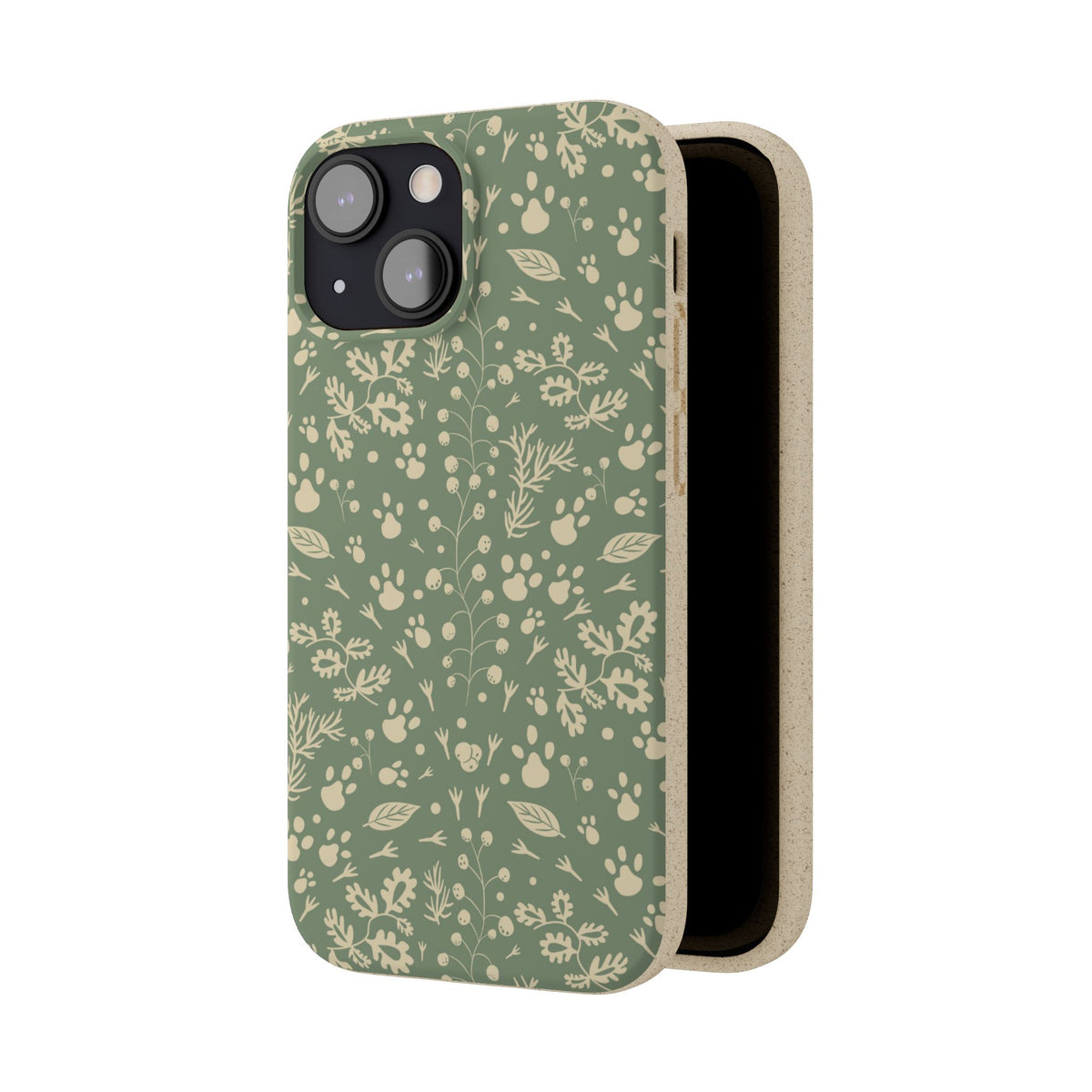 Biodegradable Floral Phone Case — Eco-Friendly Pleasant Green Wildflower Protection