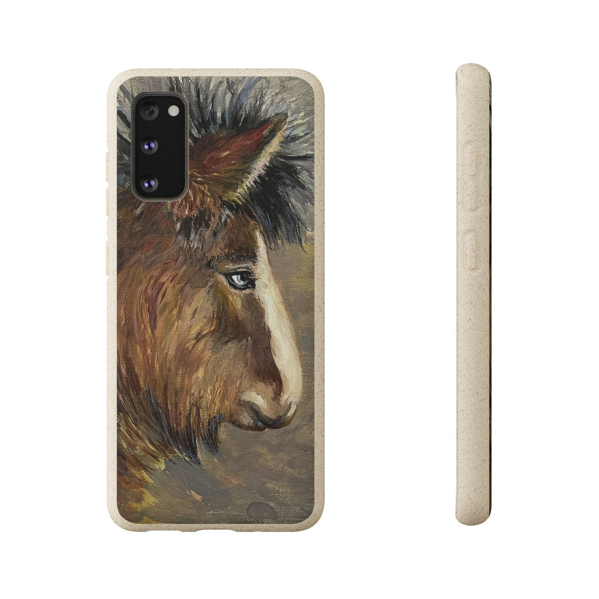 Biodegradable Phone Case — Rustic Horse Portrait by Carrie Barcomb Eco-Friendly iPhone Cover