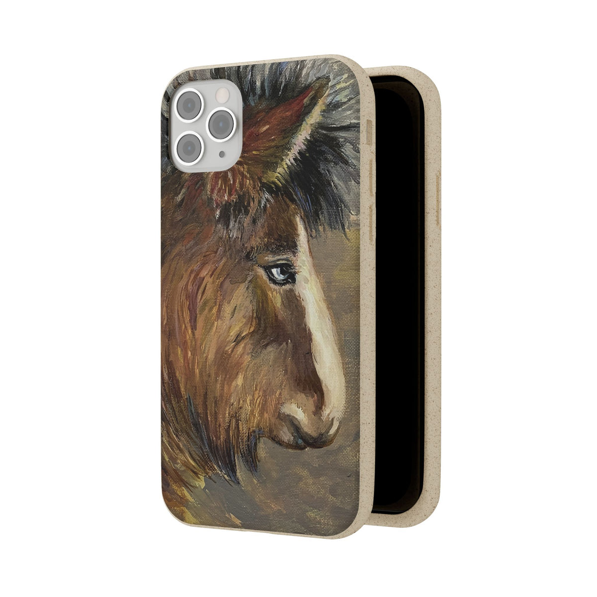 Biodegradable Phone Case — Rustic Horse Portrait by Carrie Barcomb Eco-Friendly iPhone Cover