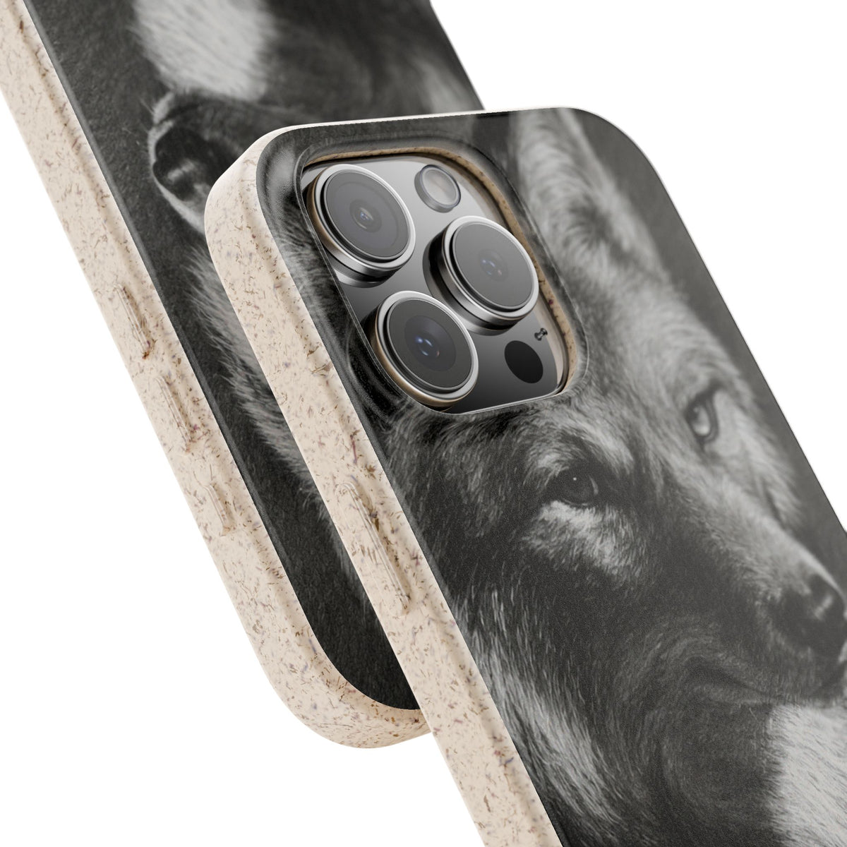 Wolf Portrait Biodegradable Phone Case — Eco-Friendly iPhone Cover