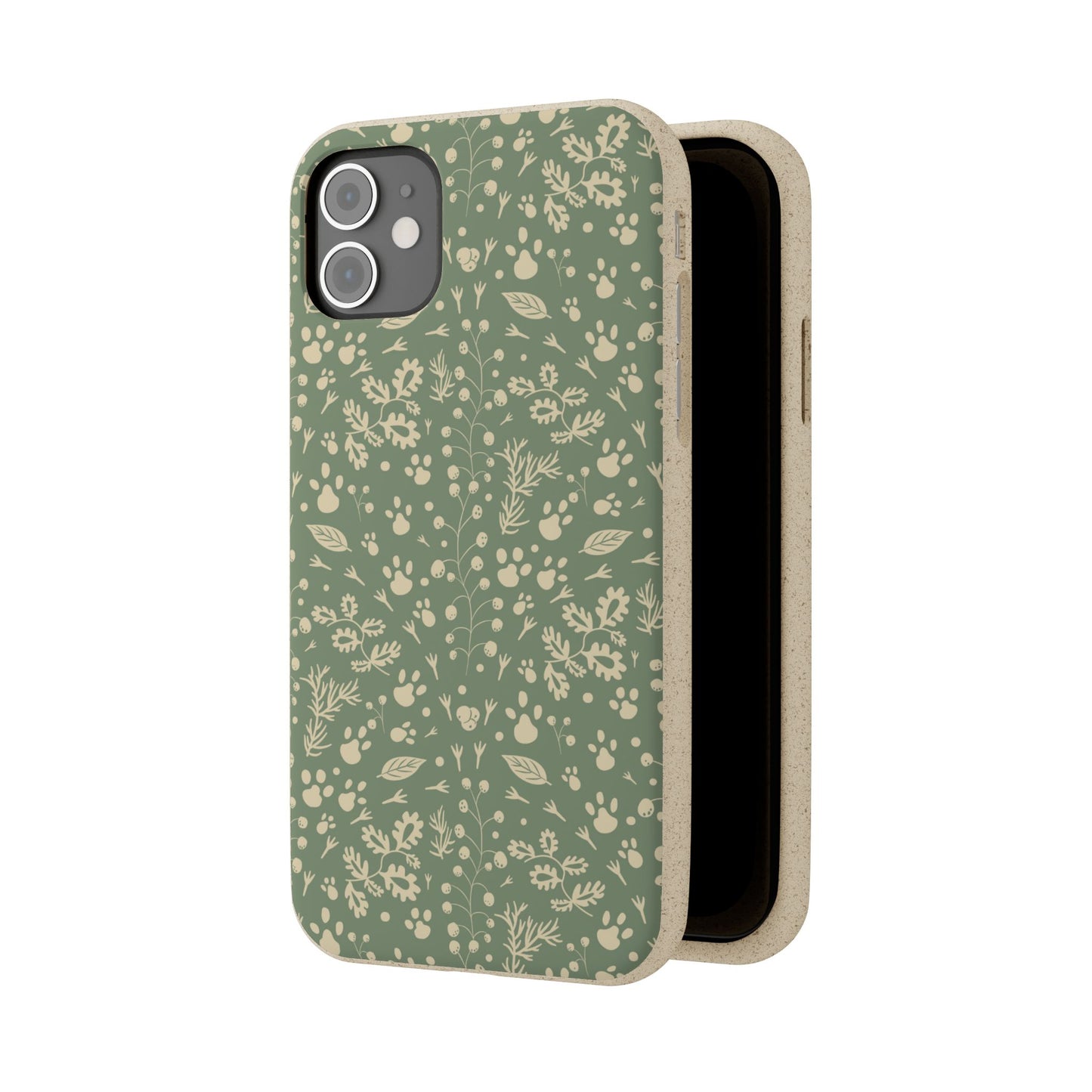 Biodegradable Floral Phone Case — Eco-Friendly Pleasant Green Wildflower Protection