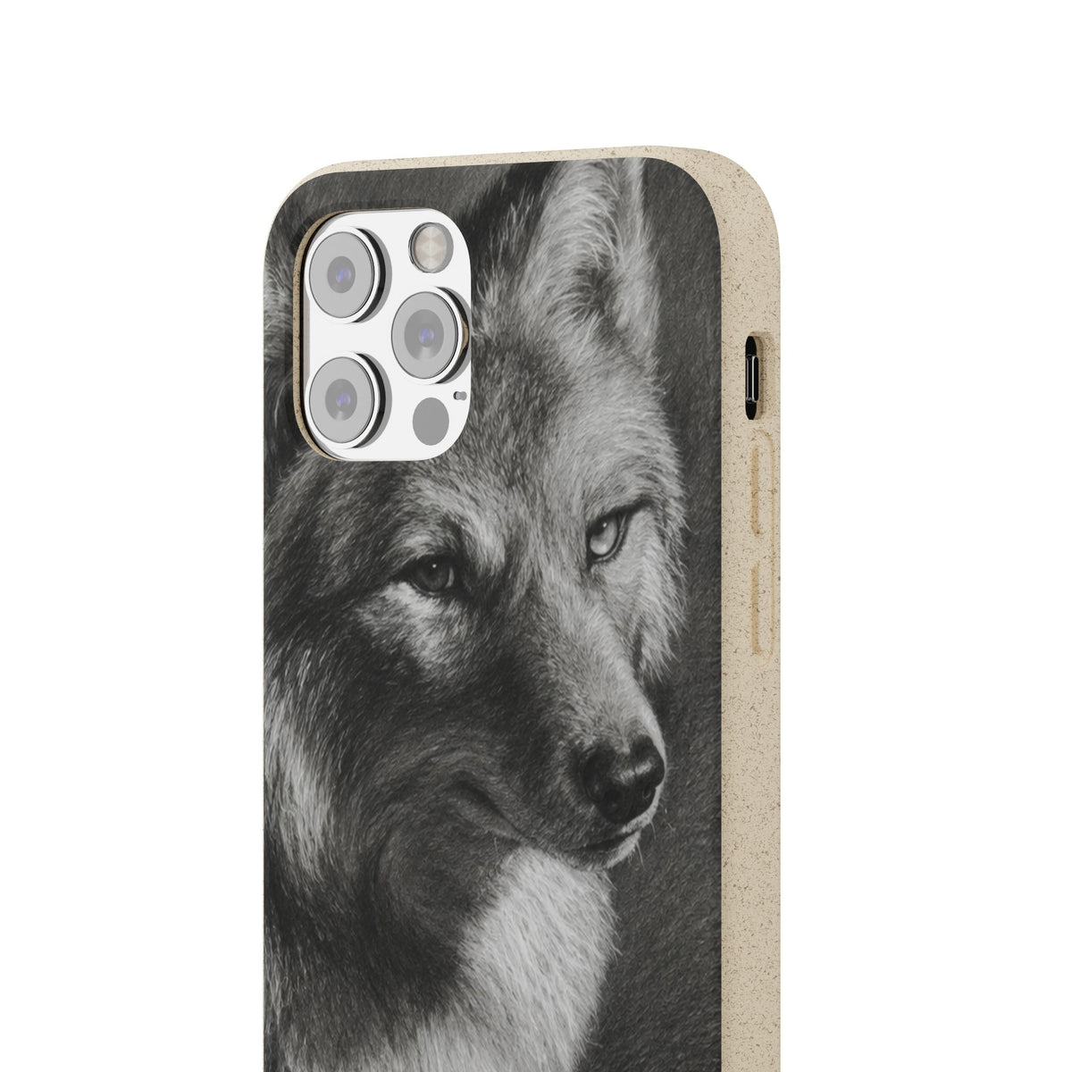 Wolf Portrait Biodegradable Phone Case — Eco-Friendly iPhone Cover