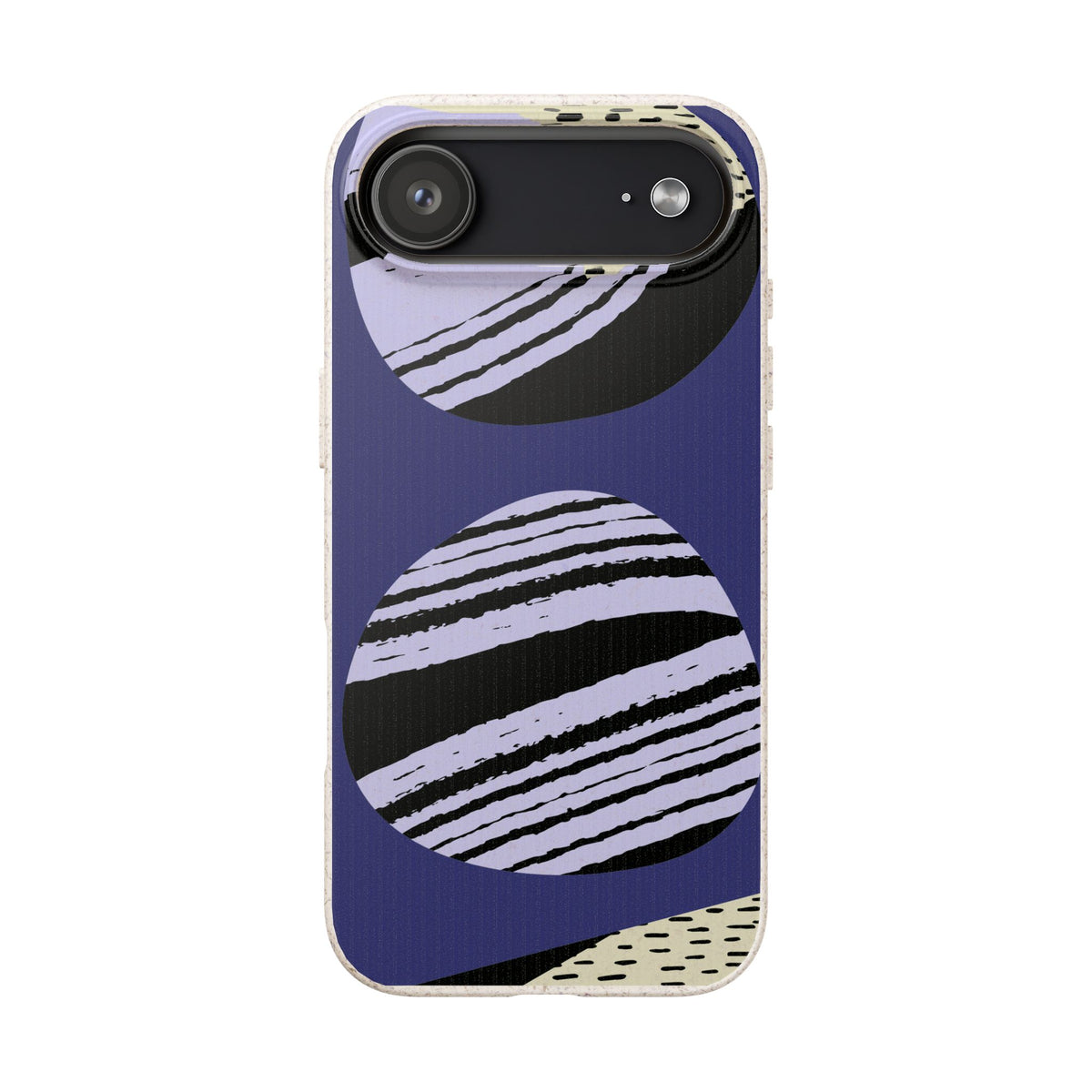 Biodegradable Phone Case — Abstract Striped Circles Eco Cover