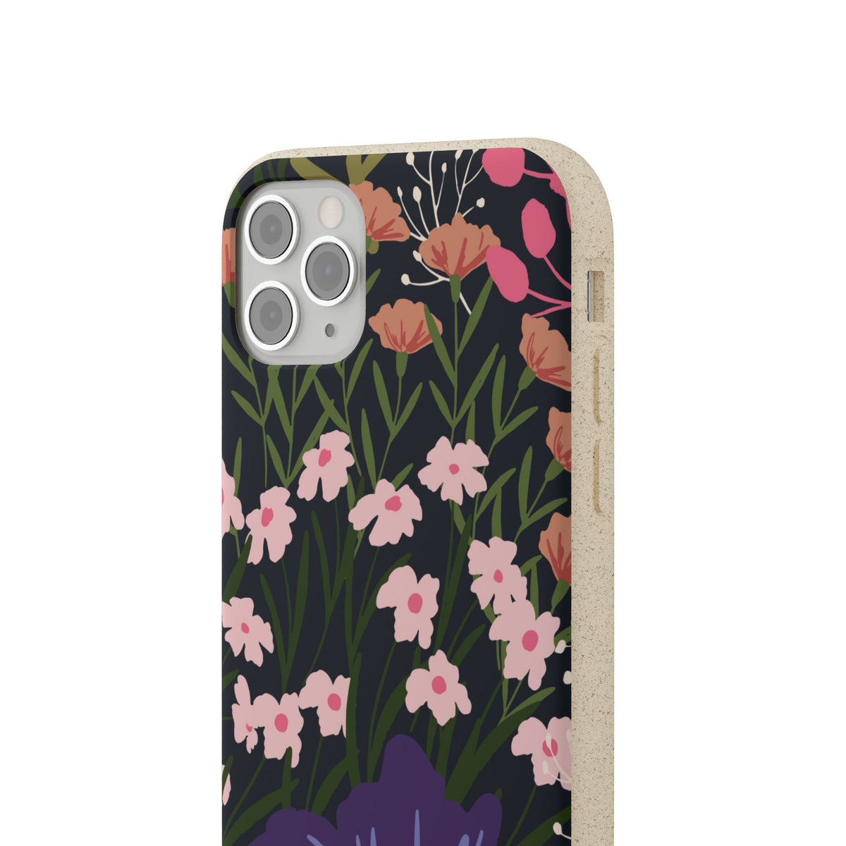 Floral Biodegradable Phone Case — Purple Wildflower Eco Phone Cover