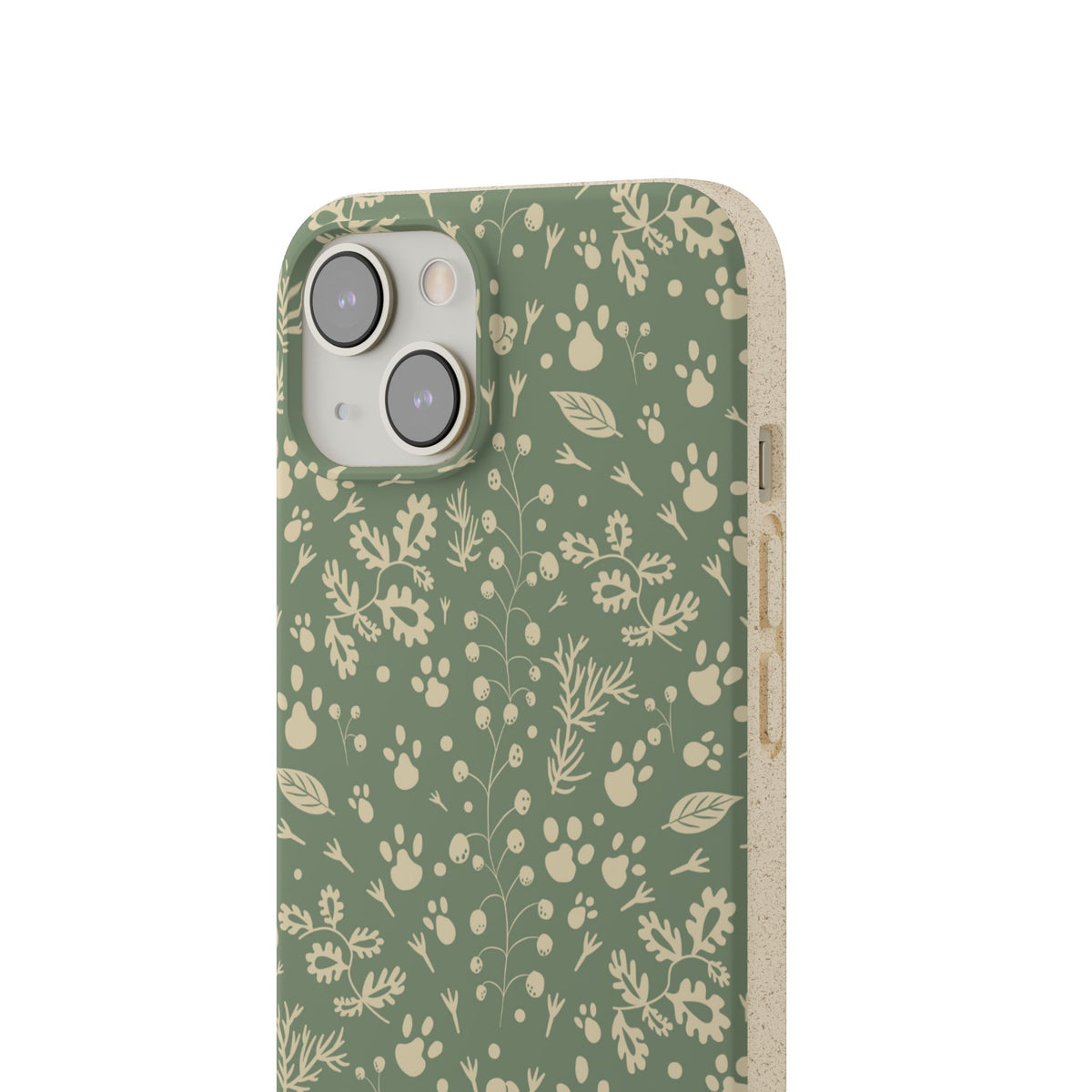 Biodegradable Floral Phone Case — Eco-Friendly Pleasant Green Wildflower Protection