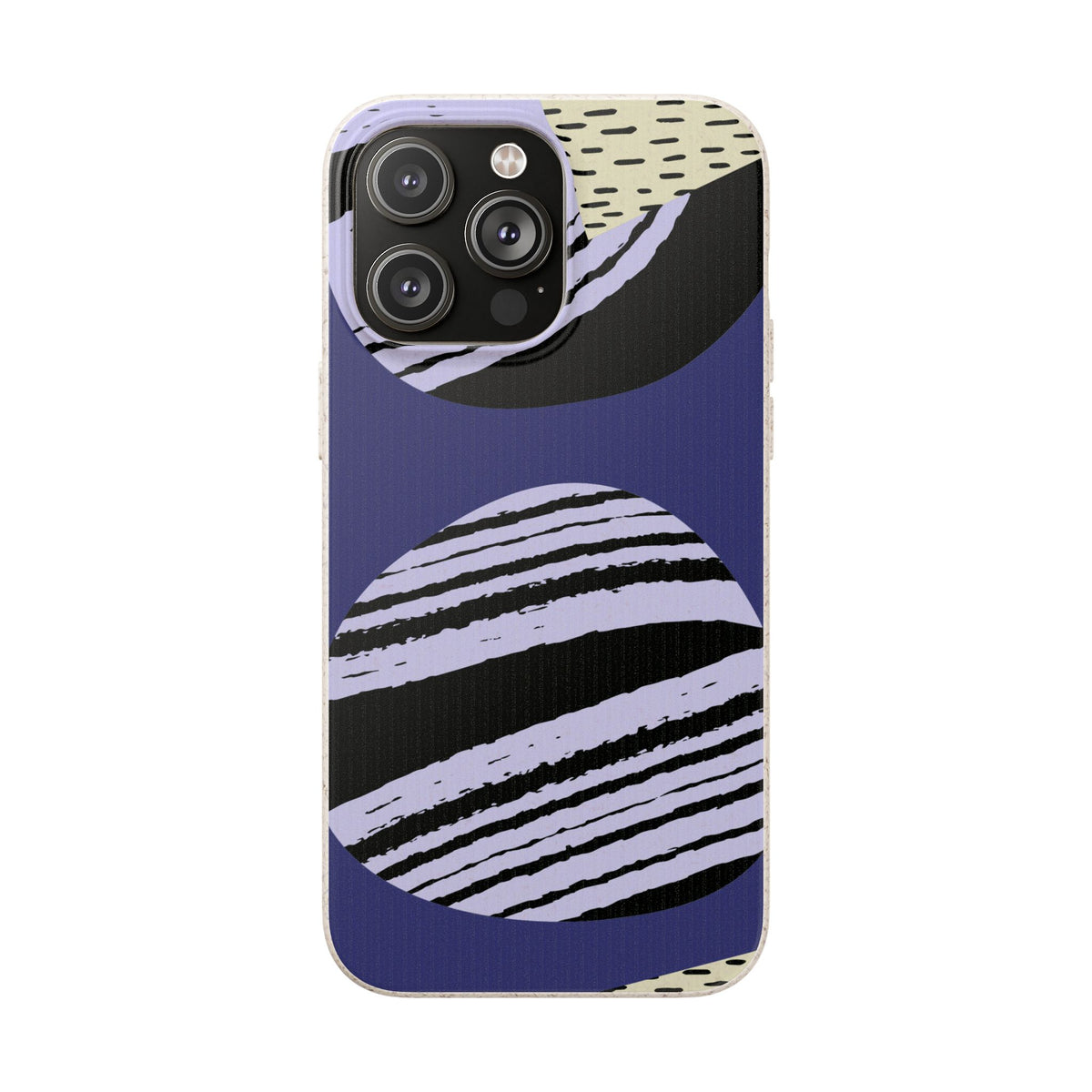 Biodegradable Phone Case — Abstract Striped Circles Eco Cover