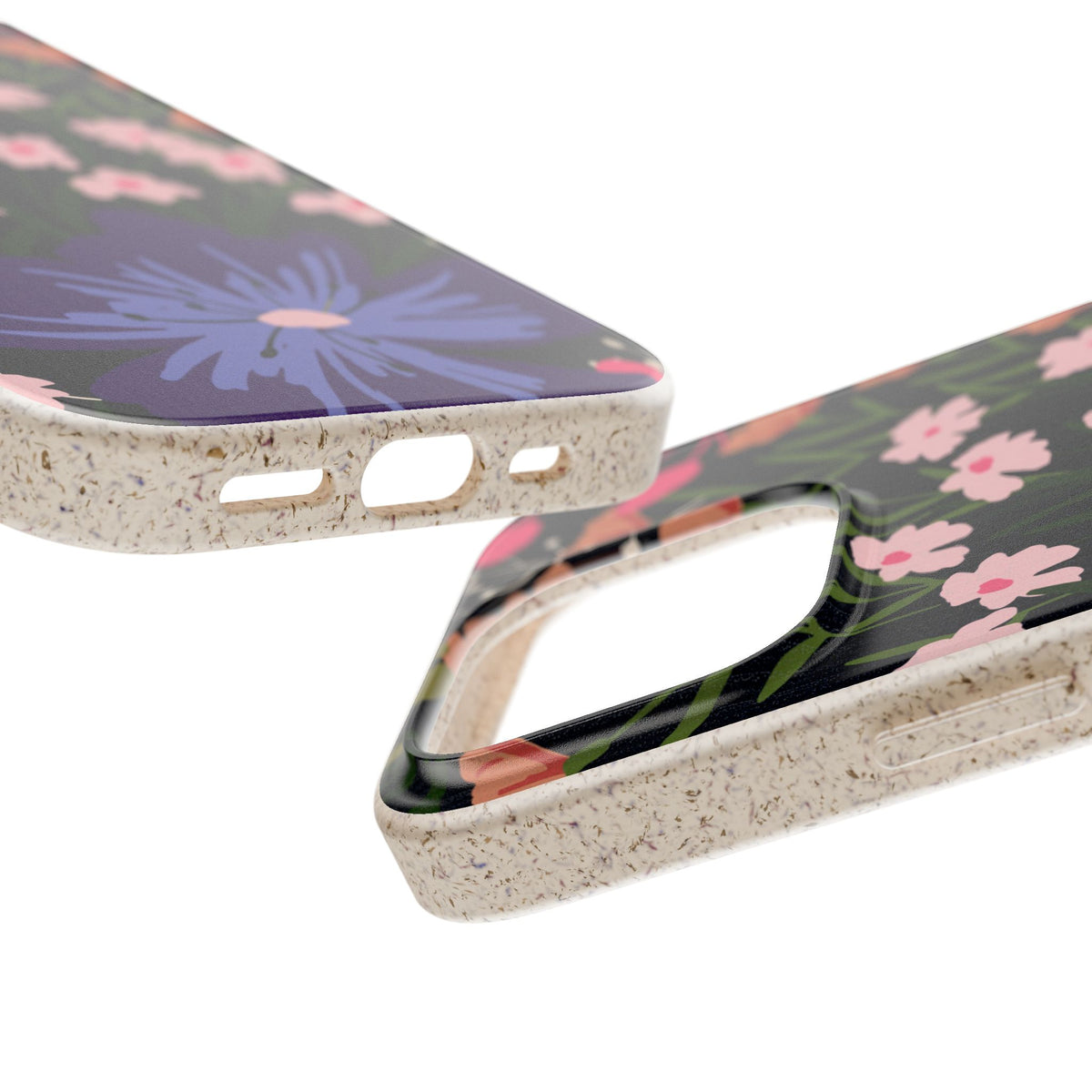 Floral Biodegradable Phone Case — Purple Wildflower Eco Phone Cover
