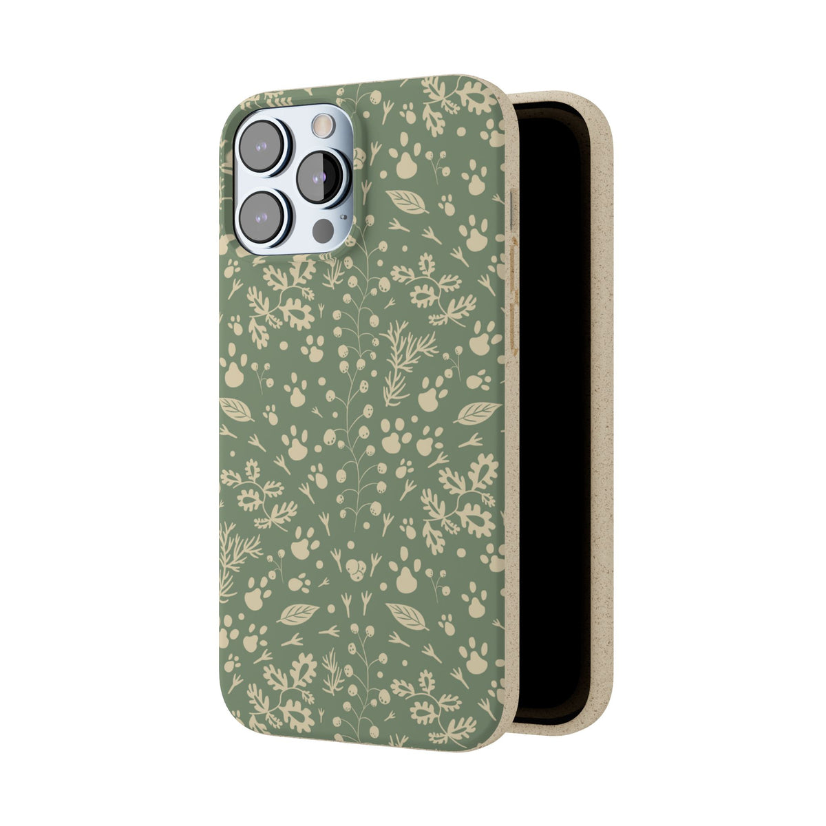 Biodegradable Floral Phone Case — Eco-Friendly Pleasant Green Wildflower Protection