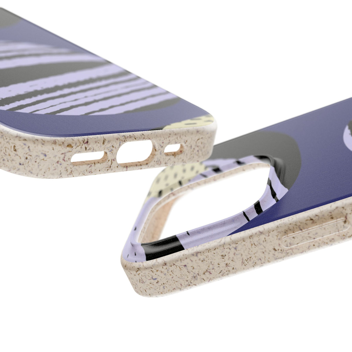 Biodegradable Phone Case — Abstract Striped Circles Eco Cover